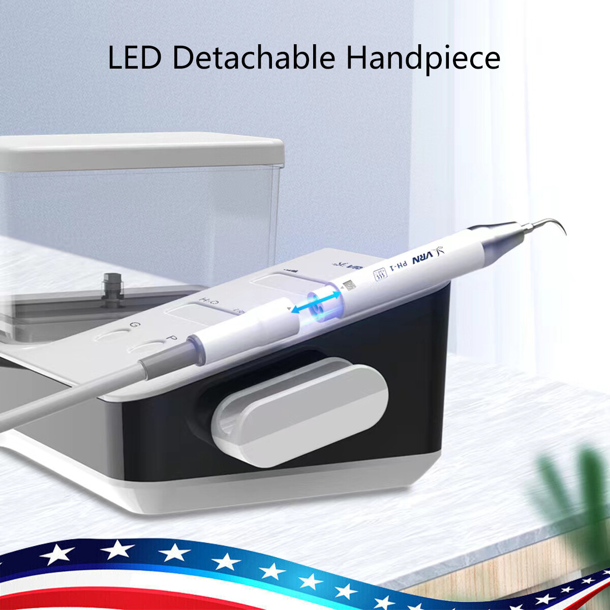 Dental LED 1:5 increasing Fiber Optic Contra Angle Handpiece fit NSK Red Ring CE