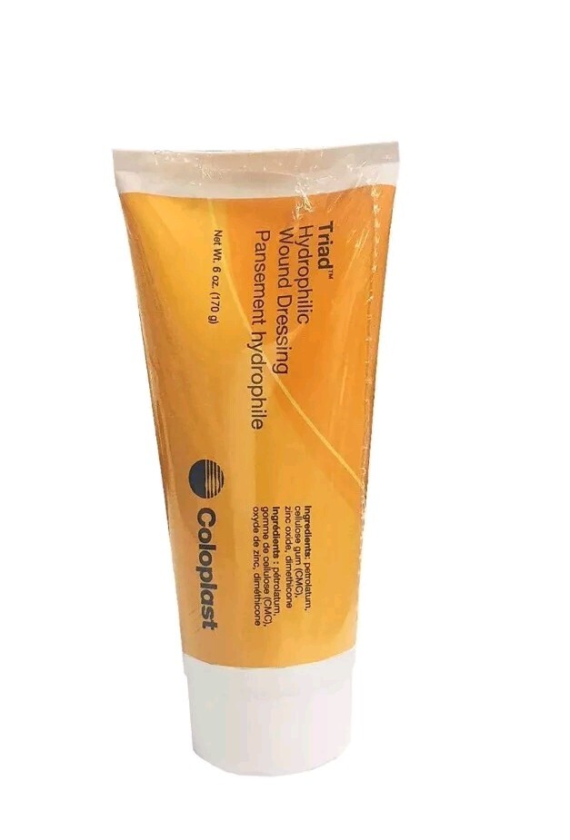 New Sealed Coloplast Triad Hydrophilic Wound Dressing Paste 6 Ounce