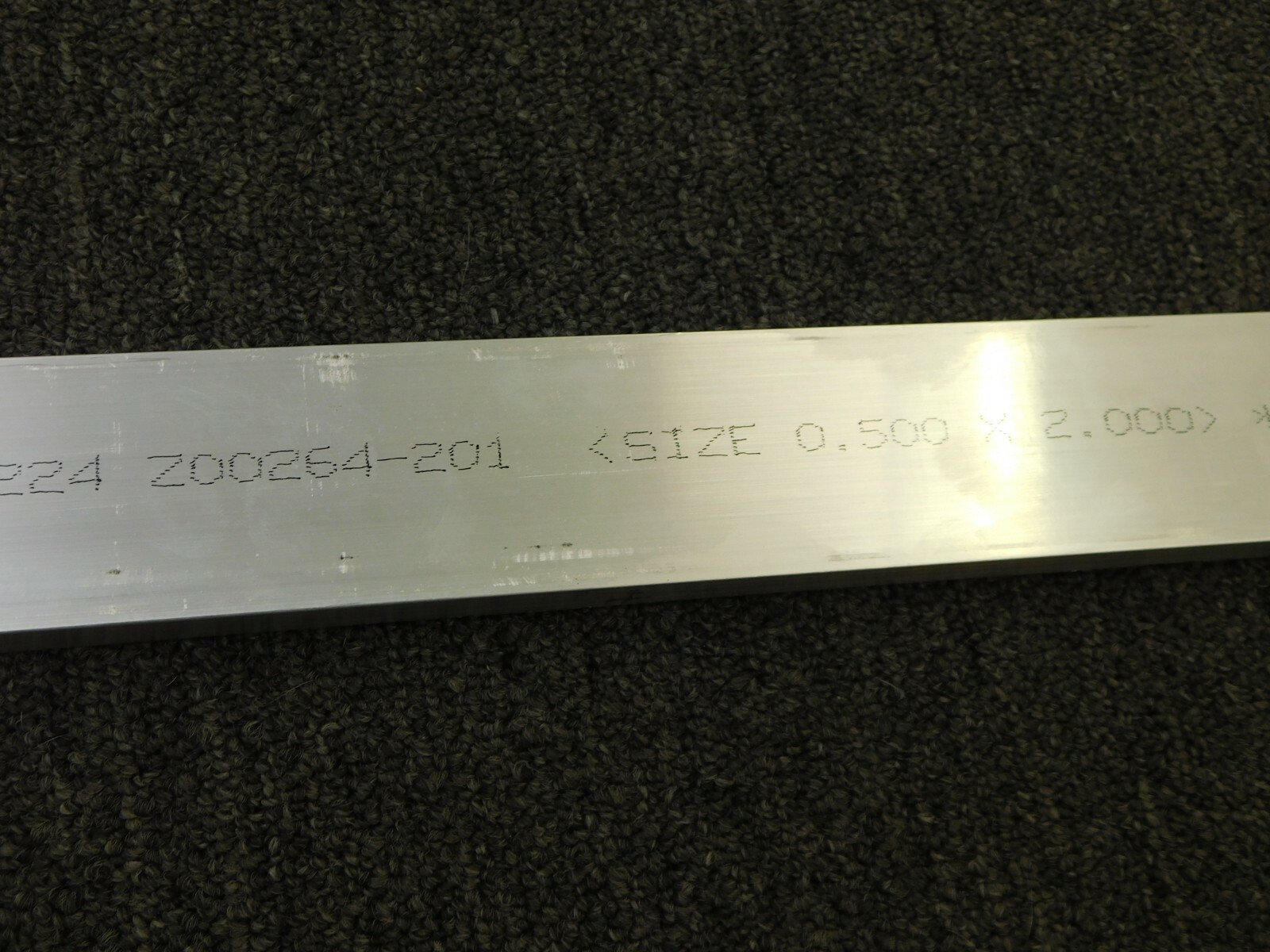 Kaiser Aluminum 72″ x 2″ x .5″ 6061-T6511