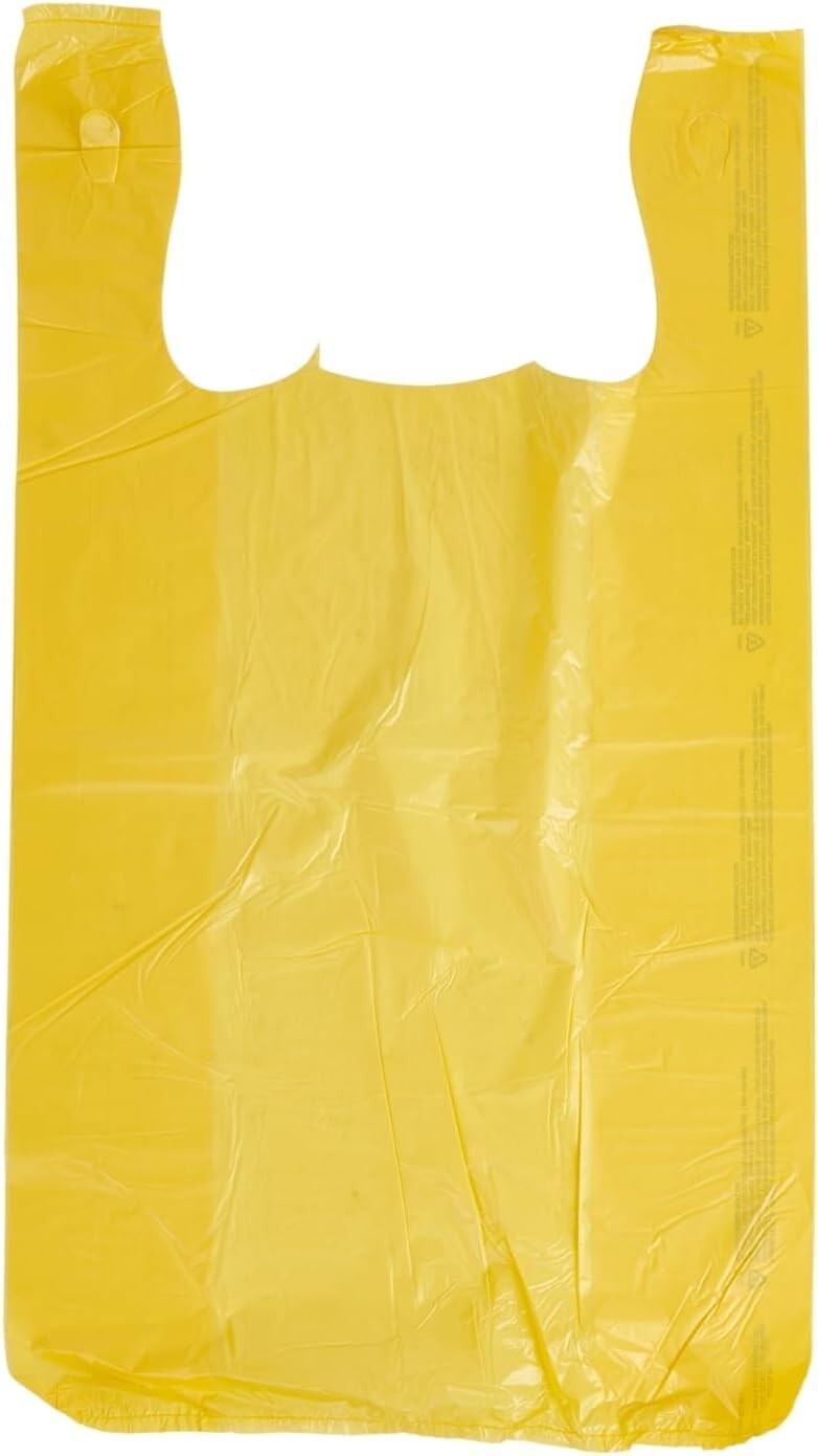 Bags Plastic Grocery T-Shirt Yellow Shopping 1000 Supermarket 11″ x 6″ x 21″