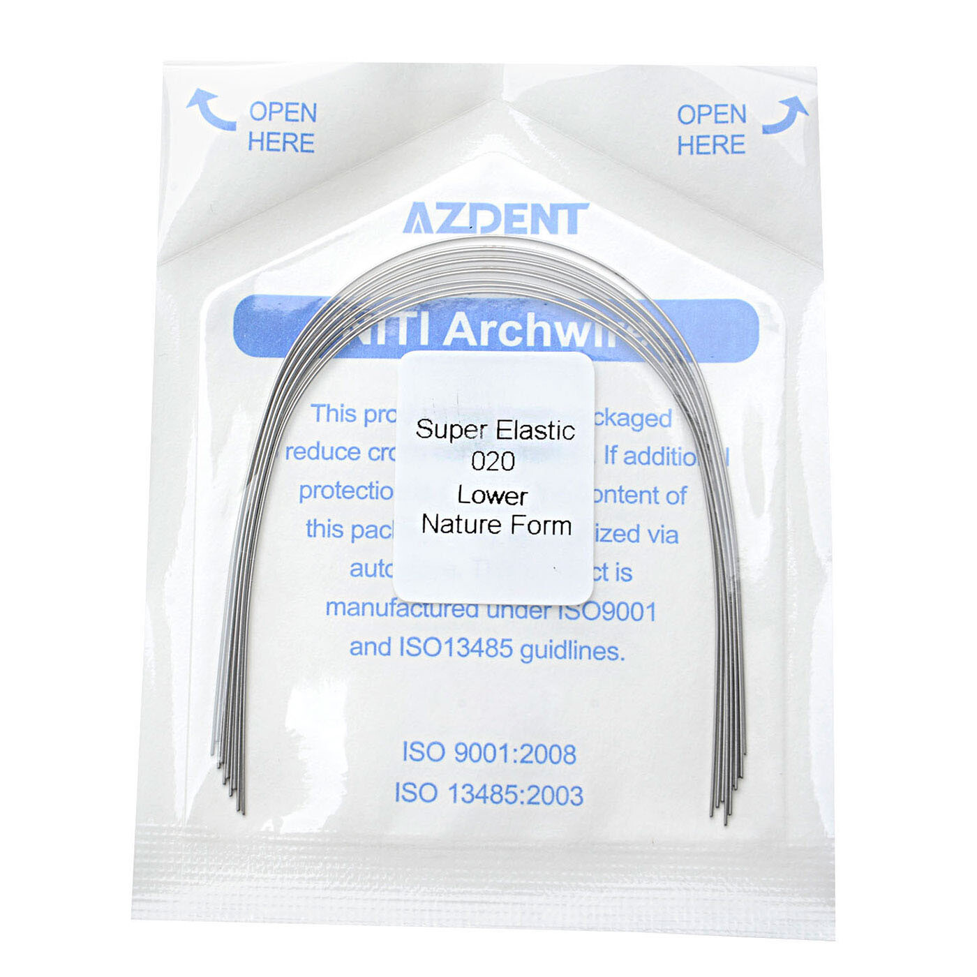 AZDENT Dental Orthodontic Super Elastic Niti Round Arch Wires Nature Form