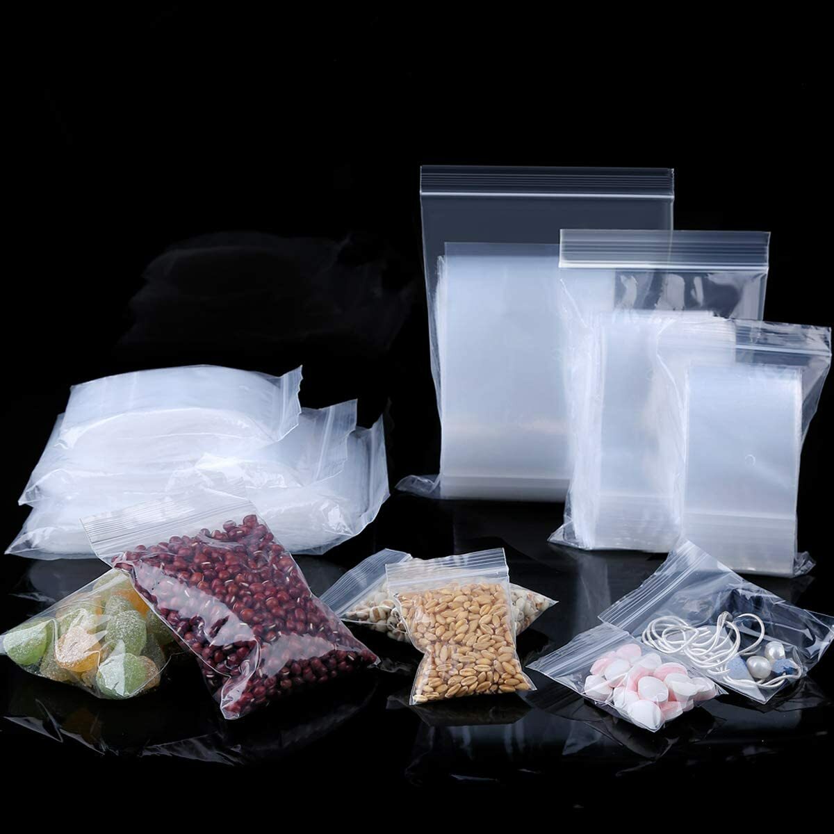 Clear Reclosable Plastic 2-Mil Ziplock Bags Poly Jewelry Zipper Baggies(1.5″x2″)