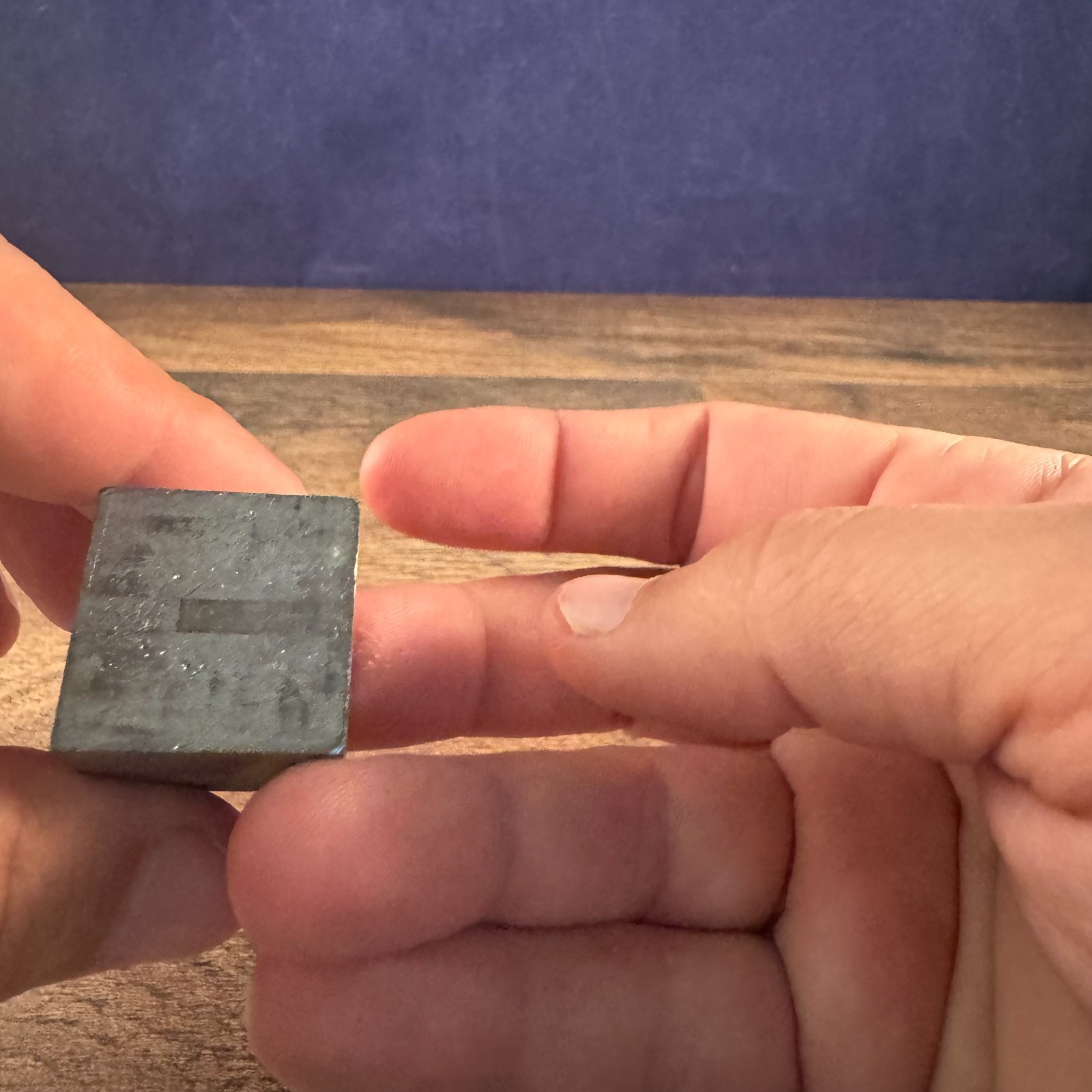 Vintage Letter Print Press Block “No Postage” Metal 1″x1″