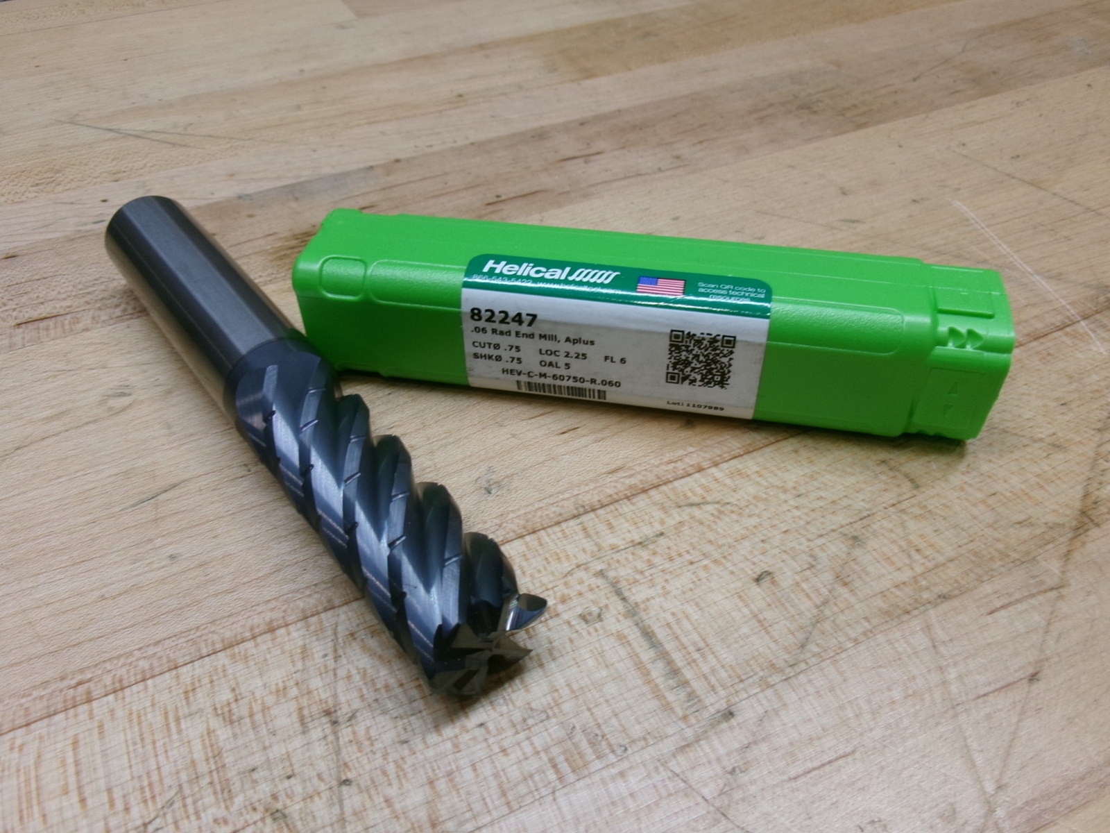 HELICAL #82247 | 3/4″ Carbide .End Mill | 6 Flute | APLUS Finish