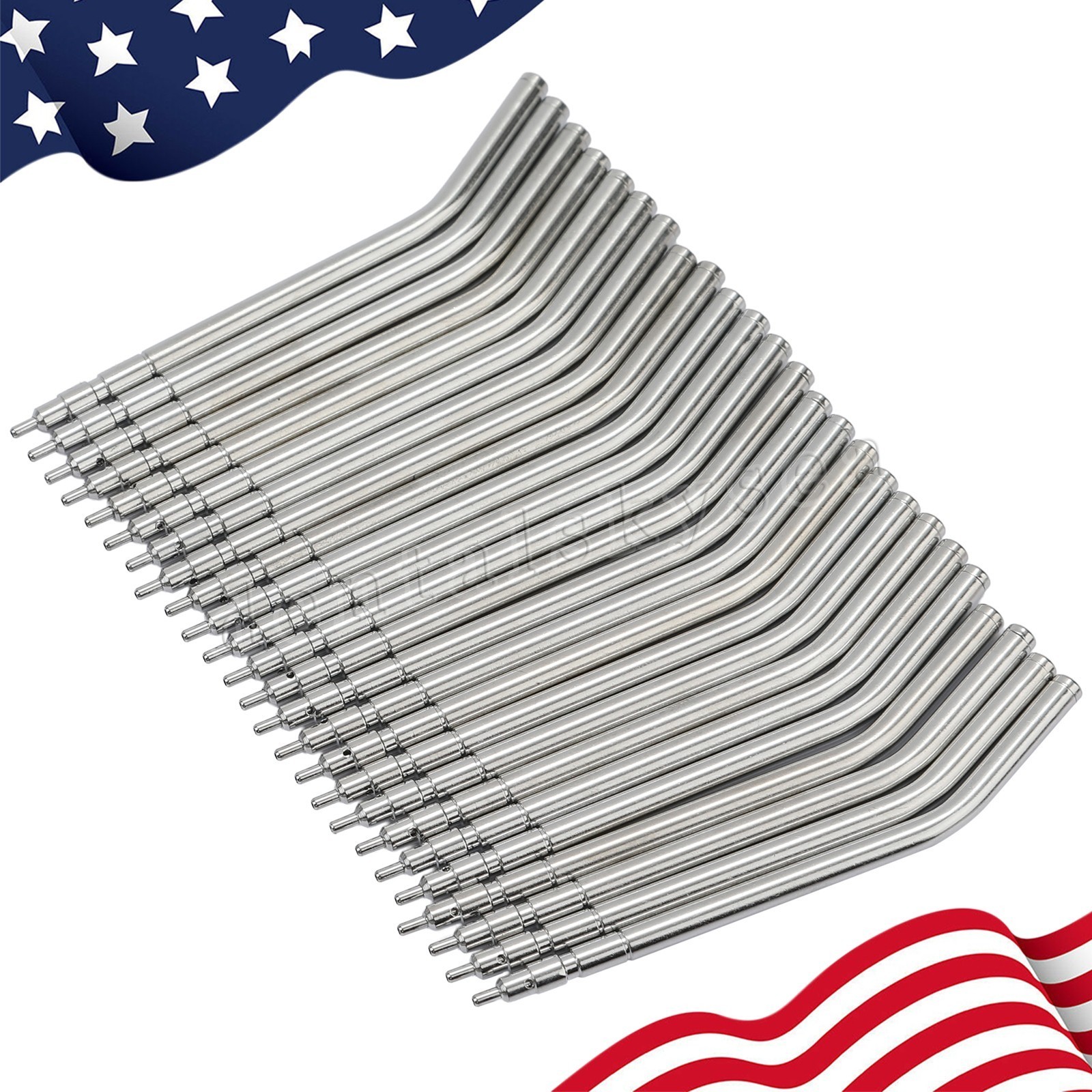 50 Pcs Dental Metal Spray Nozzles Tips For 3 Way Air Water Triple Syringe USA