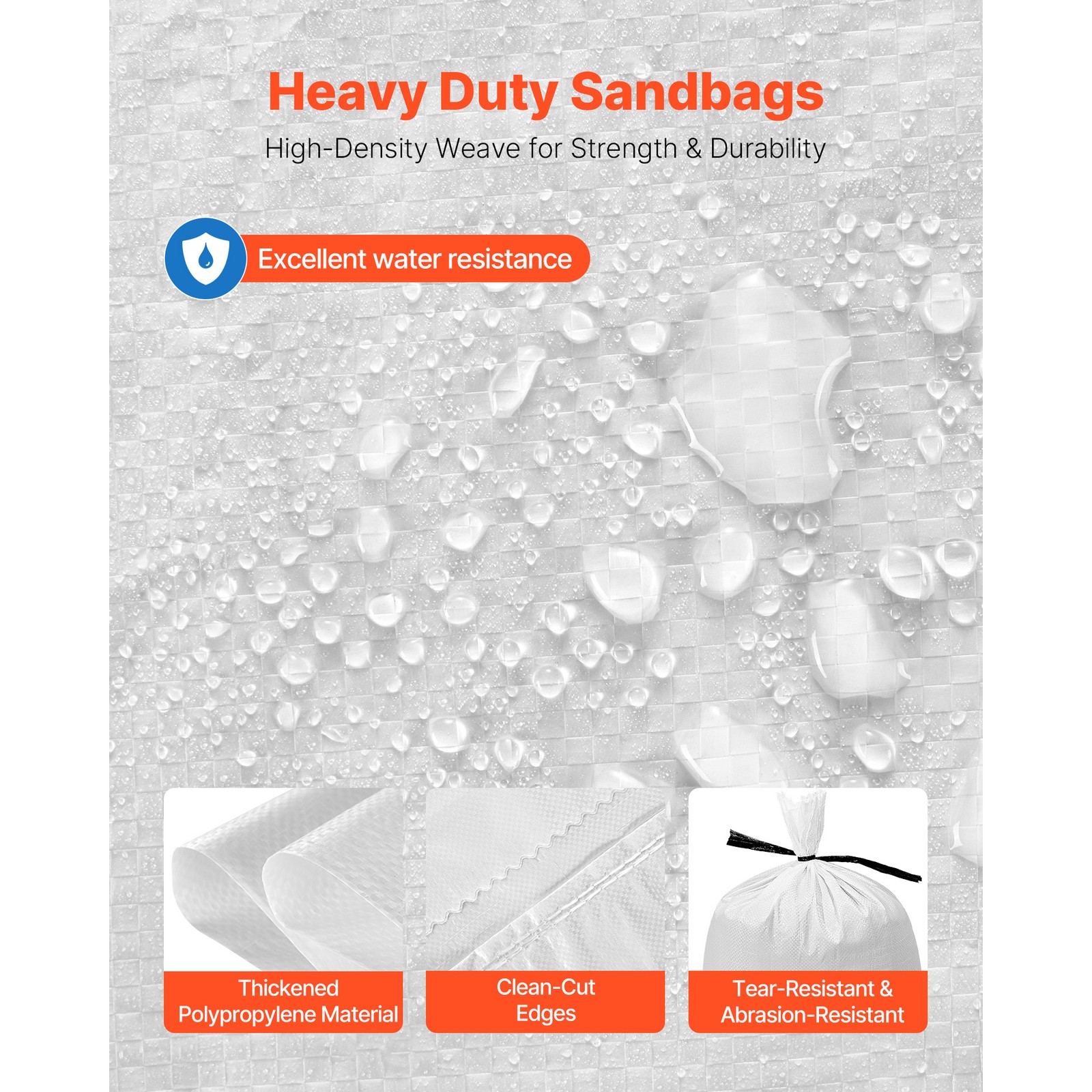 Uimoso 100 Pack Sandbags 16″ x 26″ Durable Bags with 50lb Capacity Empty