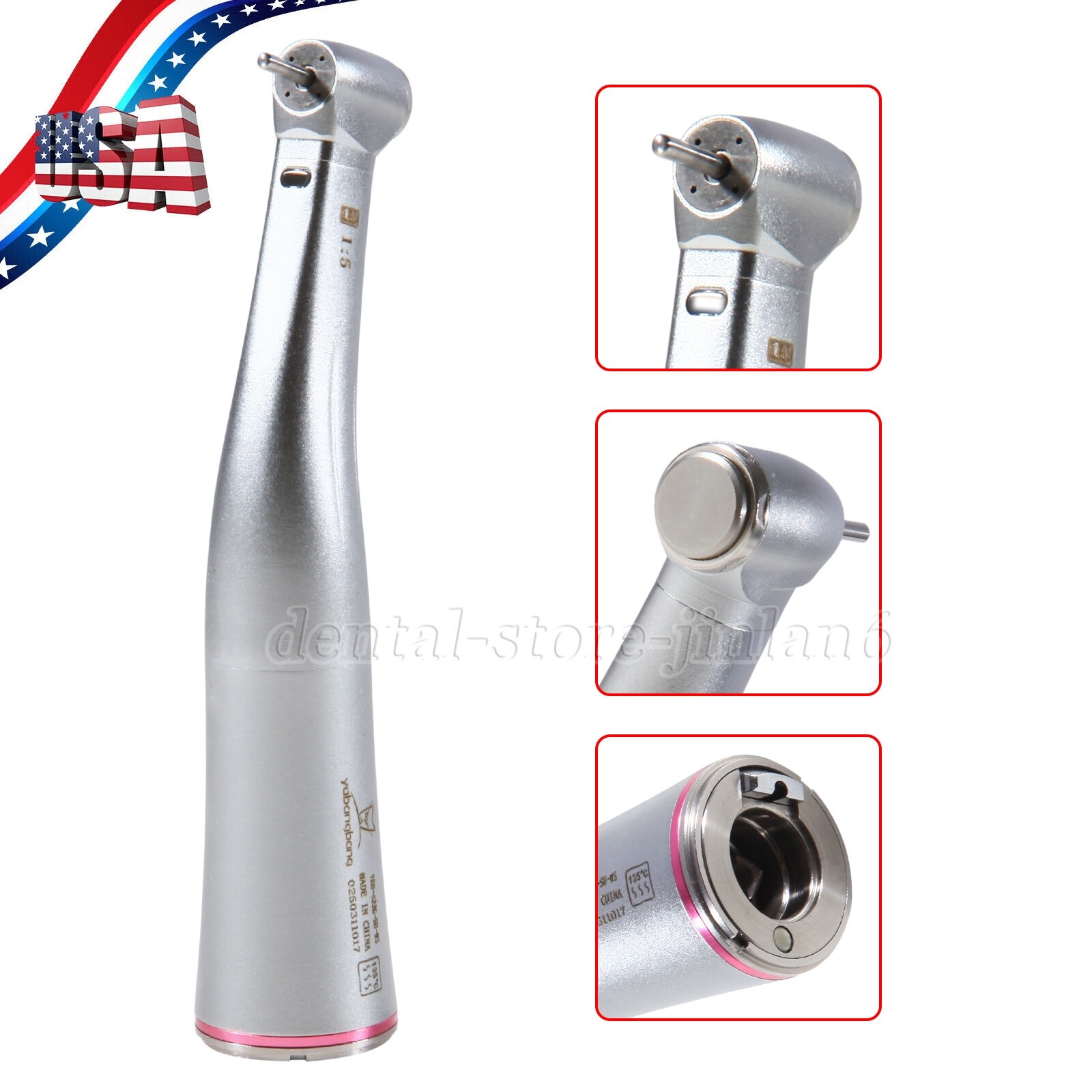 X95L Dental 1:5 Increasing LED Fiber Optic Contra Angle Handpiece for NSK Ti-MAX