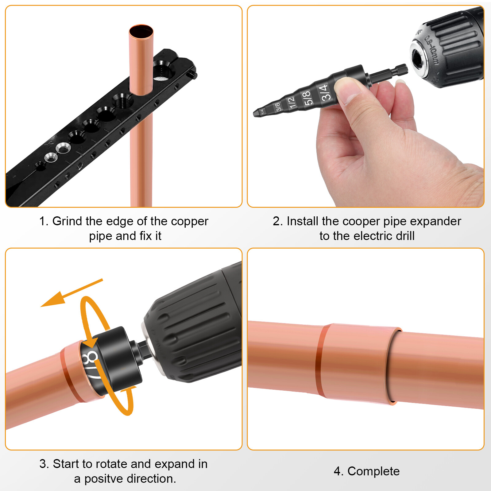 6-in-1 HVAC Repair Tool Copper Pipe Flaring & Swaging Kit 1/4″ to 7/8″ Sizes