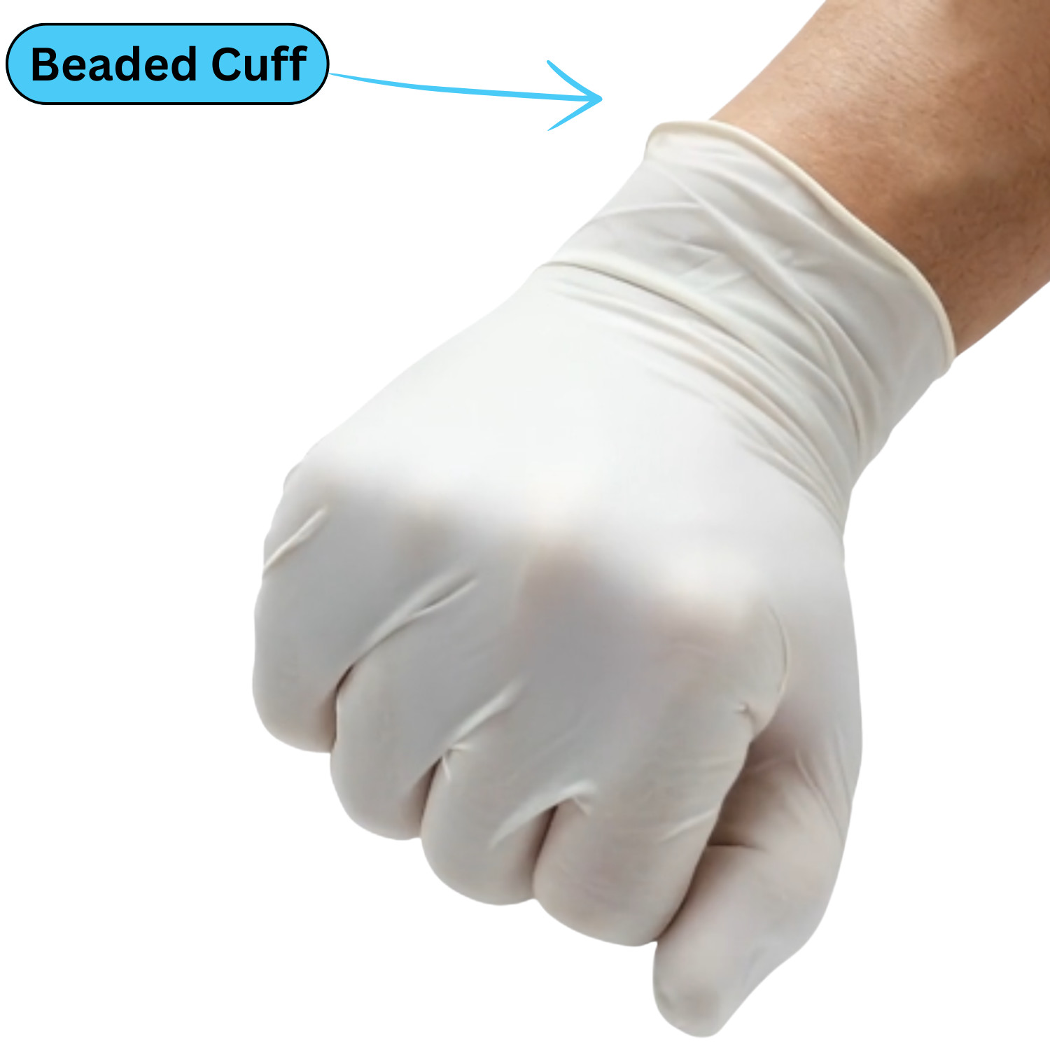 1000 Pieces 4.5 Mil Latex Disposable Powdered Industrial Gloves Large