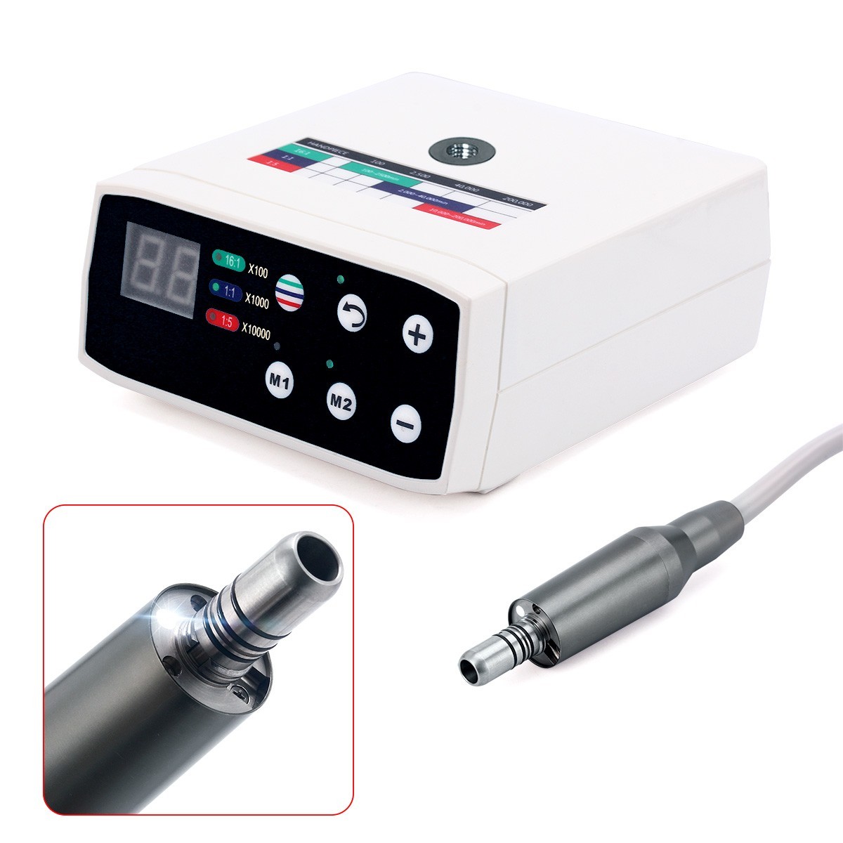 Dental Brushless LED Electric Micro Motor / 1:1 Fiber Optic Low Speed Handpiece