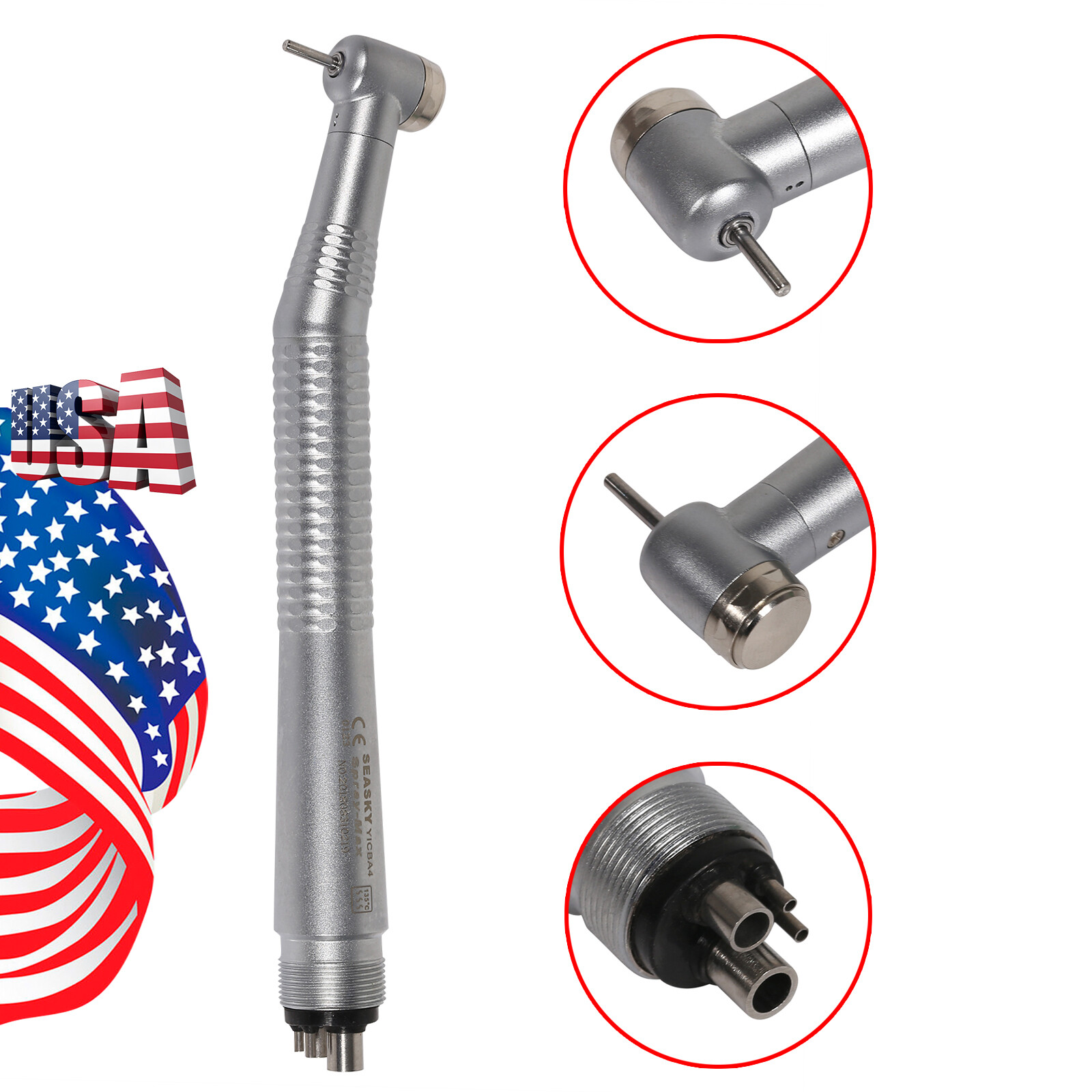 USA Dental High Speed Turbine Handpiece Standard Head 4 Hole /Coupler Fit NSK