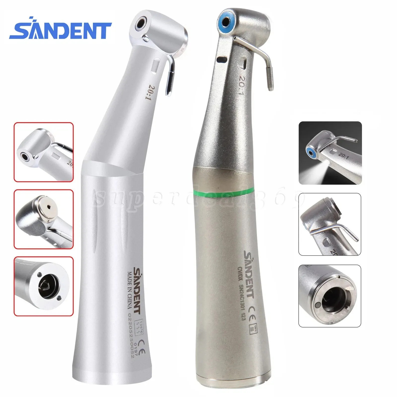 Dental Implant Handpiece 20:1 (LED) Contra Angle Fit Surgical Implant Motor CE
