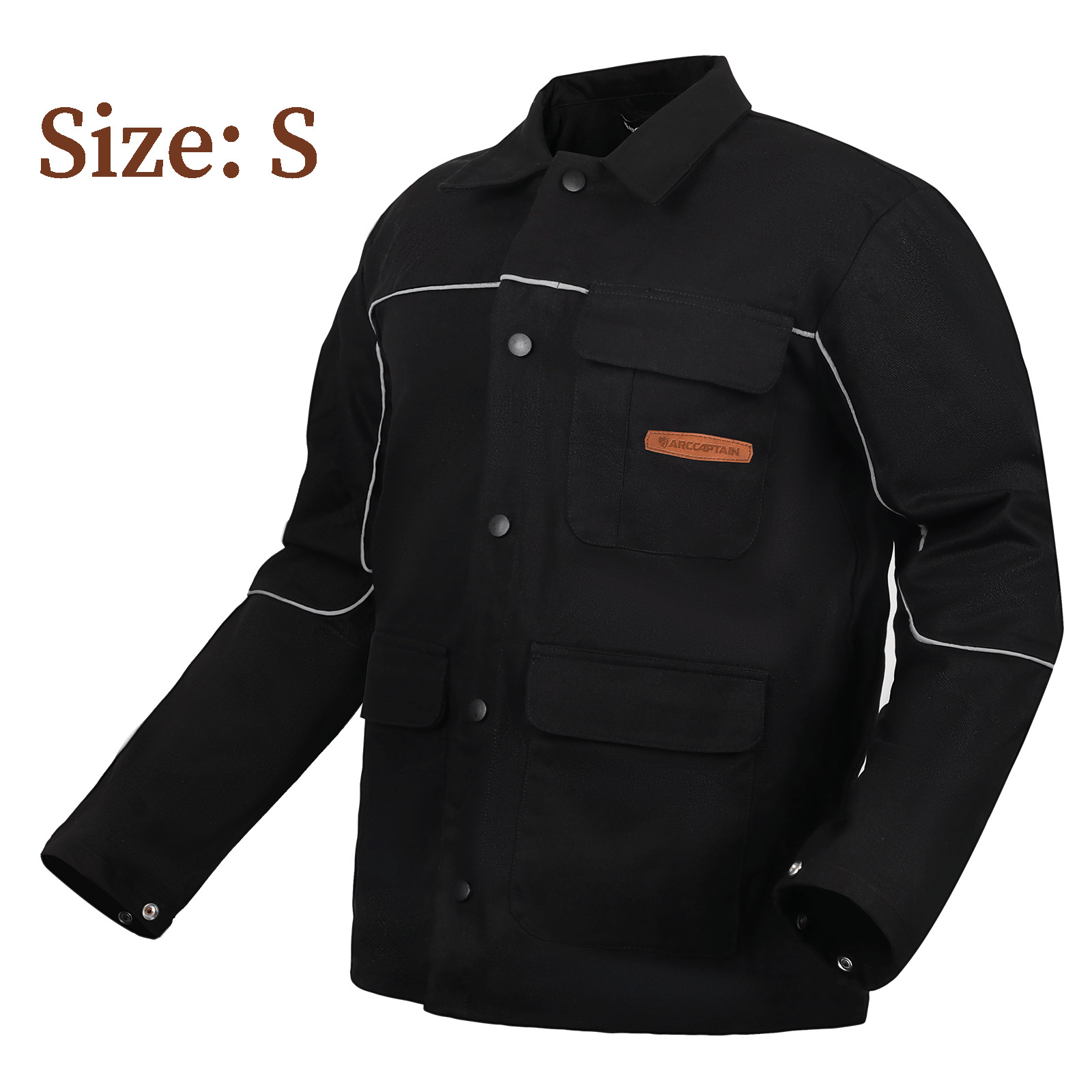 ARCCAPTAIN Welding Jacket Black 11oz FR Cotton Welding Lightweight Sizes S-3XL?
