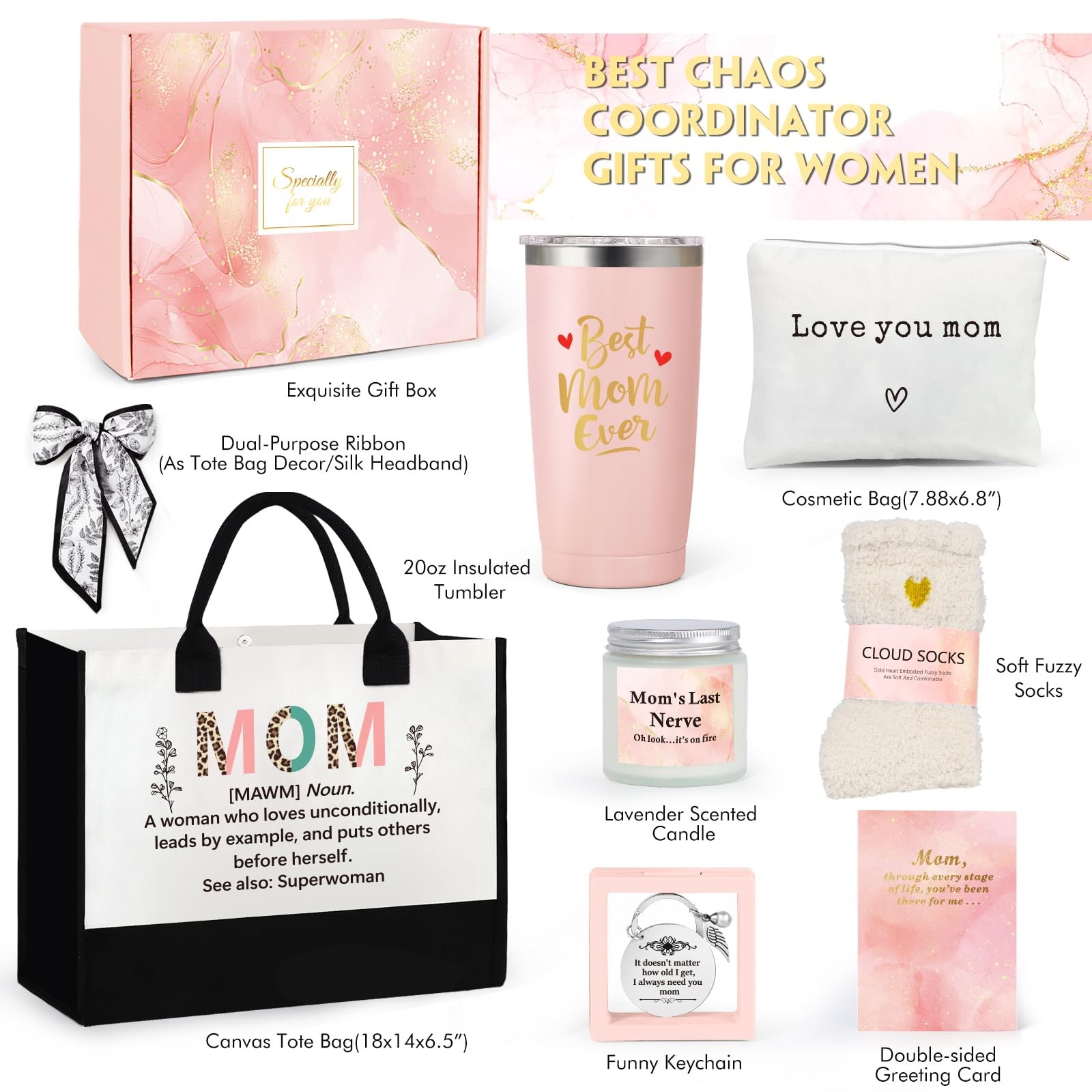 Gifts for Mom, Mothers Day from Husband Daughter Son, Birthday Women Wife Gifts