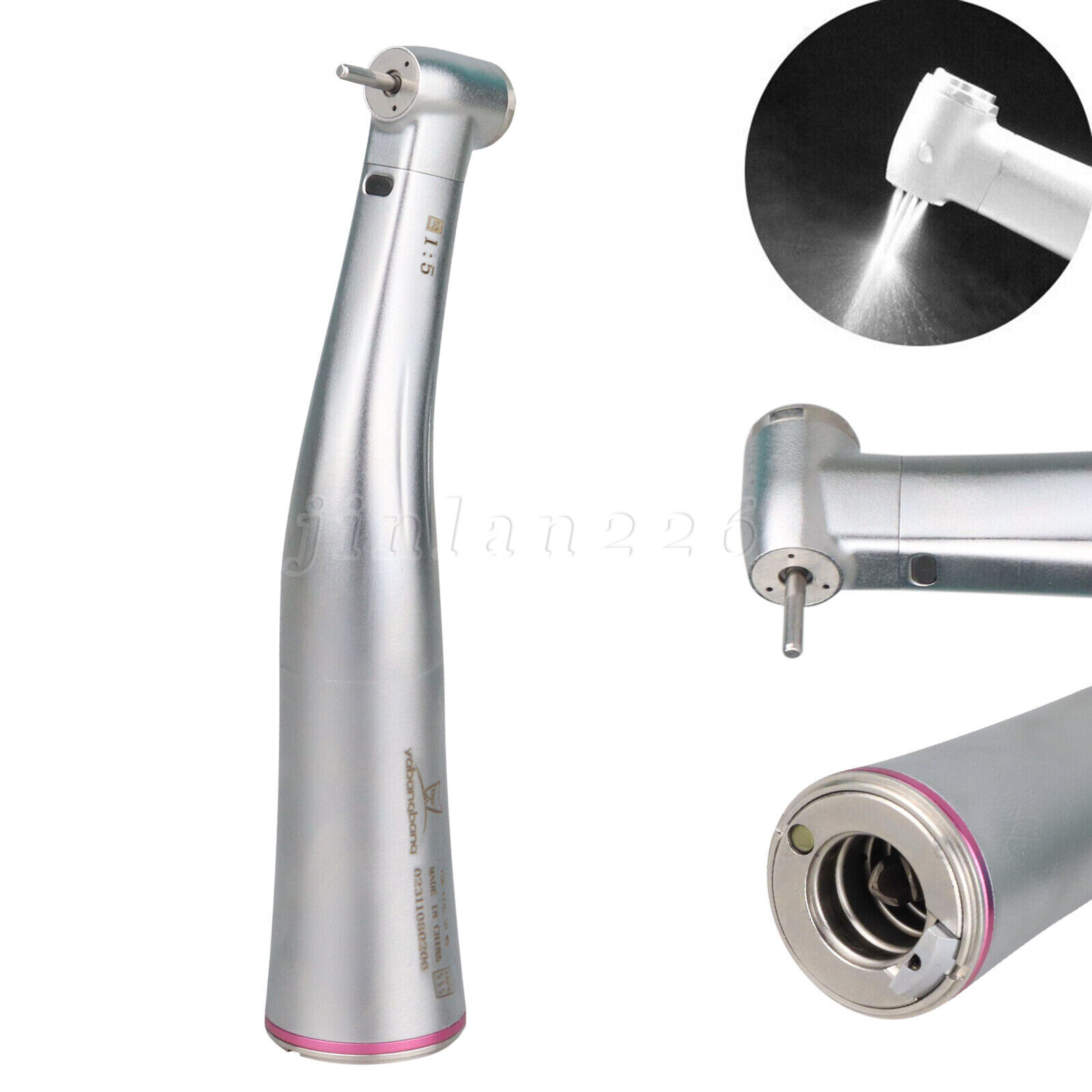 Bien Air Style Dental Hi Speed Fiber Optic 1:5 L Electric Handpiece Contra Angle