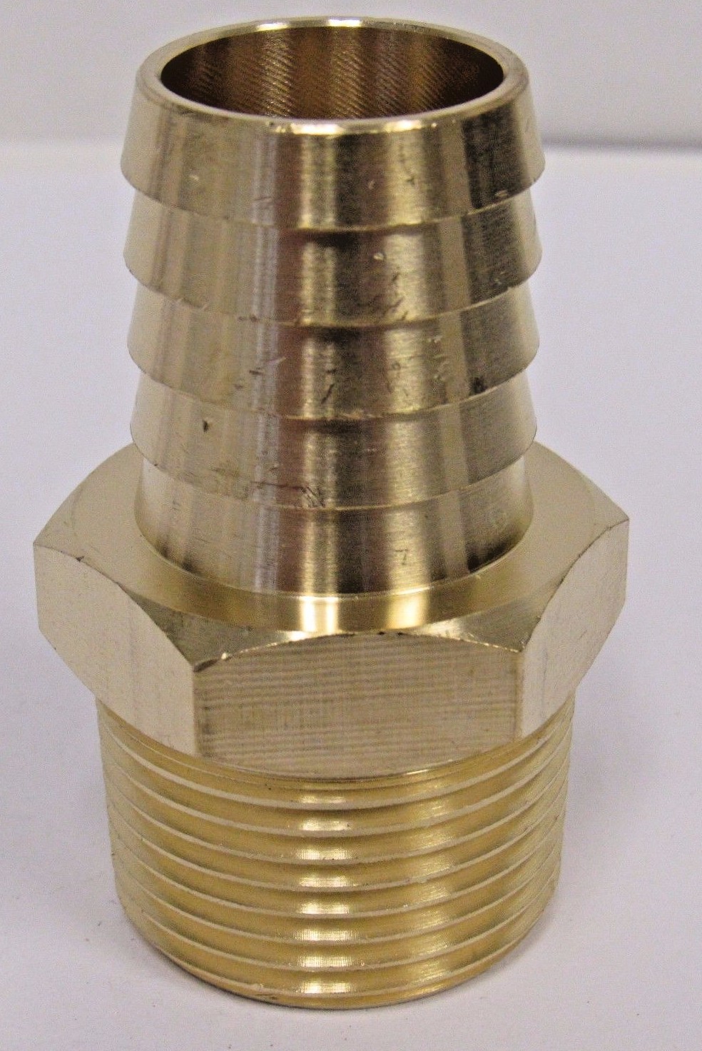 NEW BRASS 1 IN. MNPT X HOSE BARB STRAIGHT FITTING FOR 1 IN. ID HOSE NIB