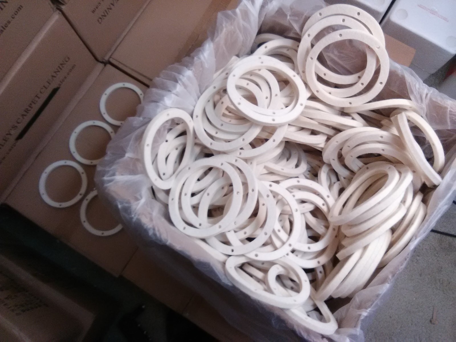 25 rotovac and mytee felt seal gaskets carpet cleaning 4 1/2 inches wide