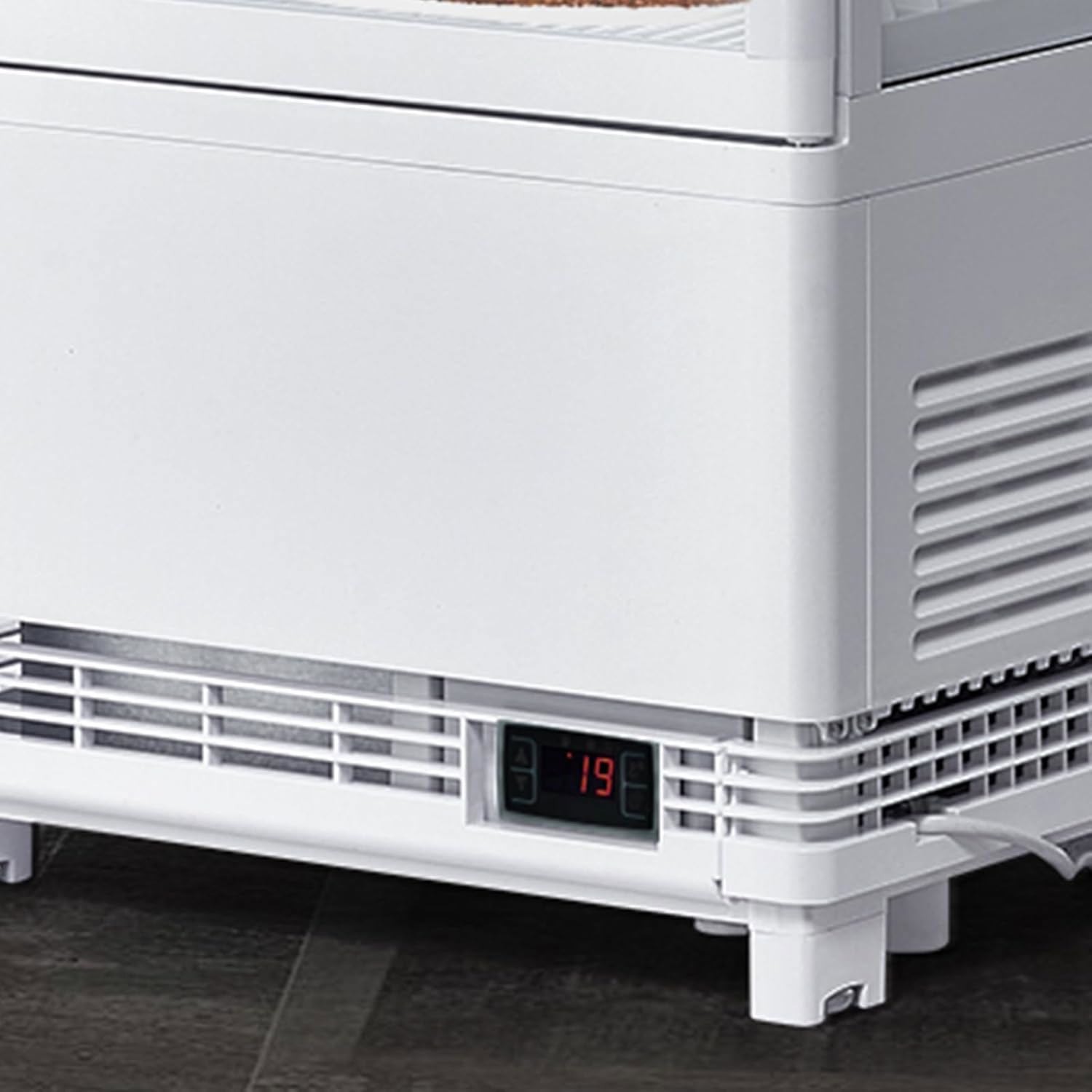 3.5 Cu Ft Commercial Display Fridge Double Glass Door For Outdoor Kitchen White