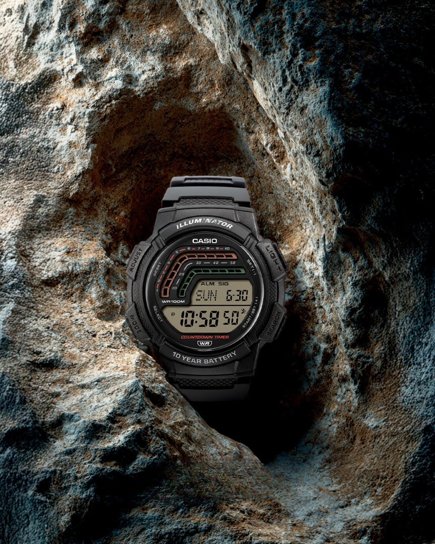 Casio WS-1800-1AV Digital Sport 100M WR Alarm LED Backlight Stopwatch Dual Time