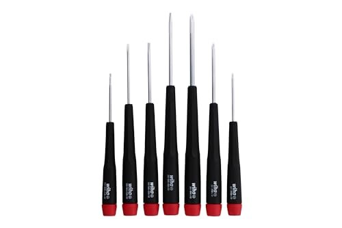 Wiha 26197 Precision Screwdriver Set, 7-Piece Mini Slotted & Phillips