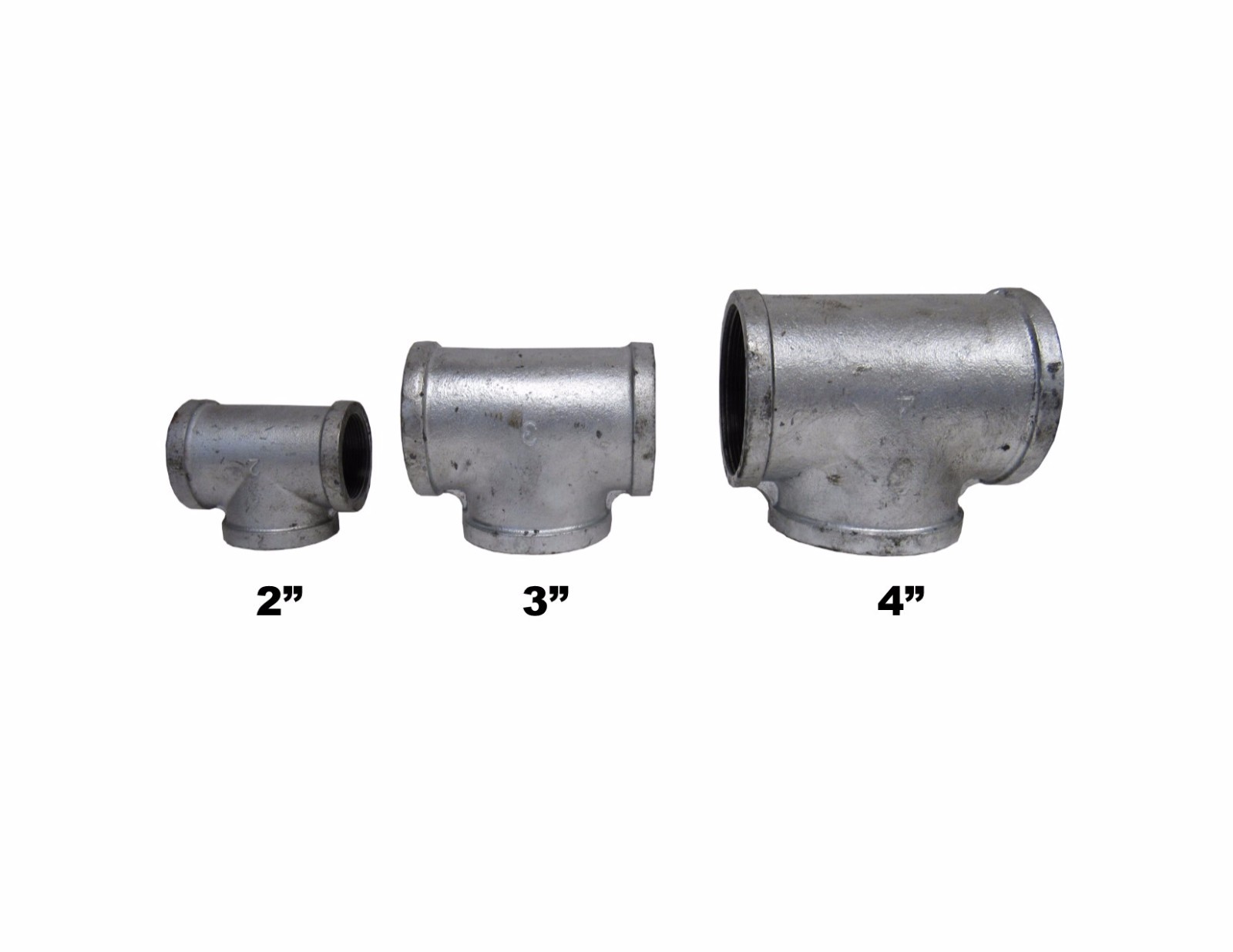 New 6″ Galvanized Steel Straight Tee 6″ X 6″ X 6″ FNPT Thread