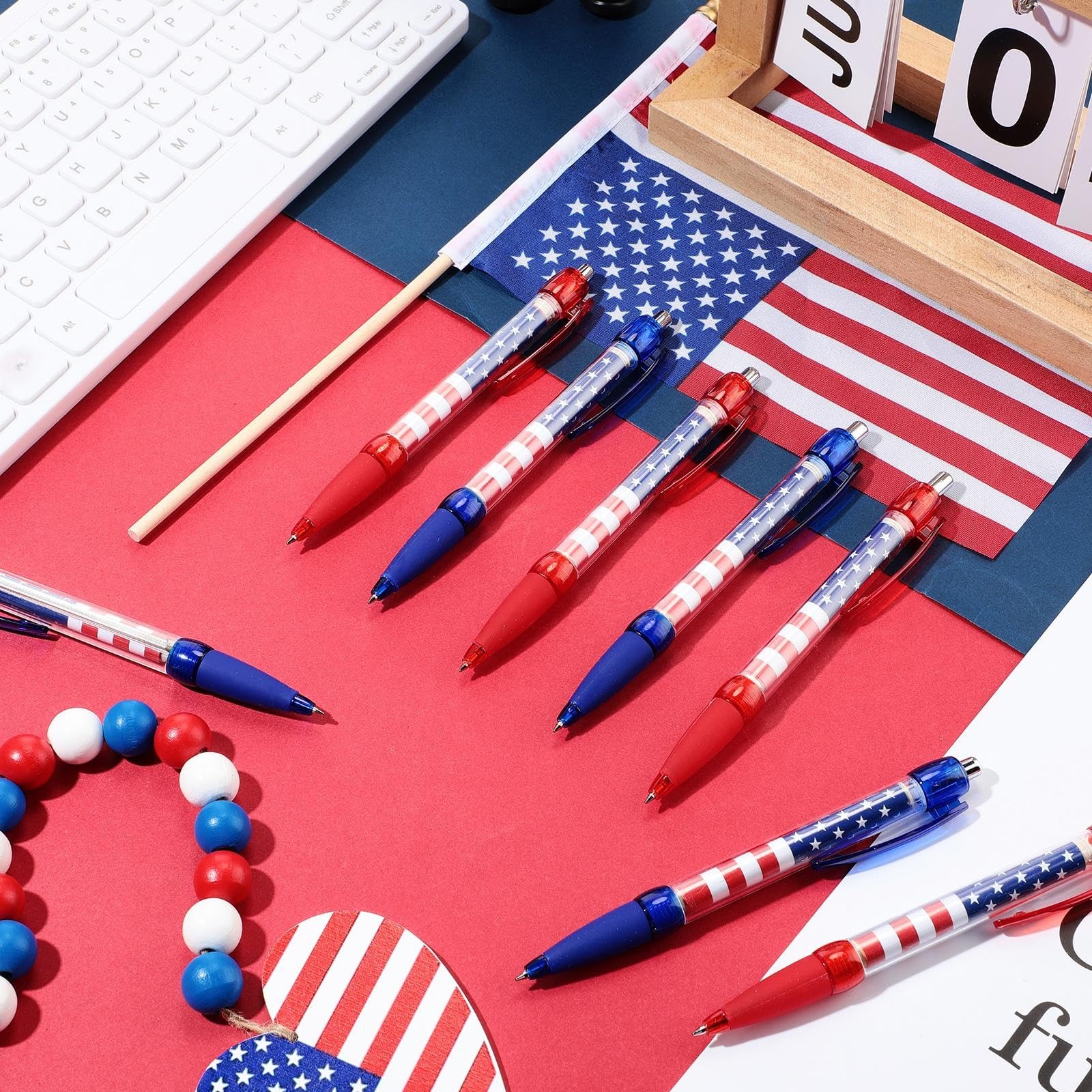 100 Pcs Veterans Day Pens American Flag Themed Gifts Independence Day Gift USA 4
