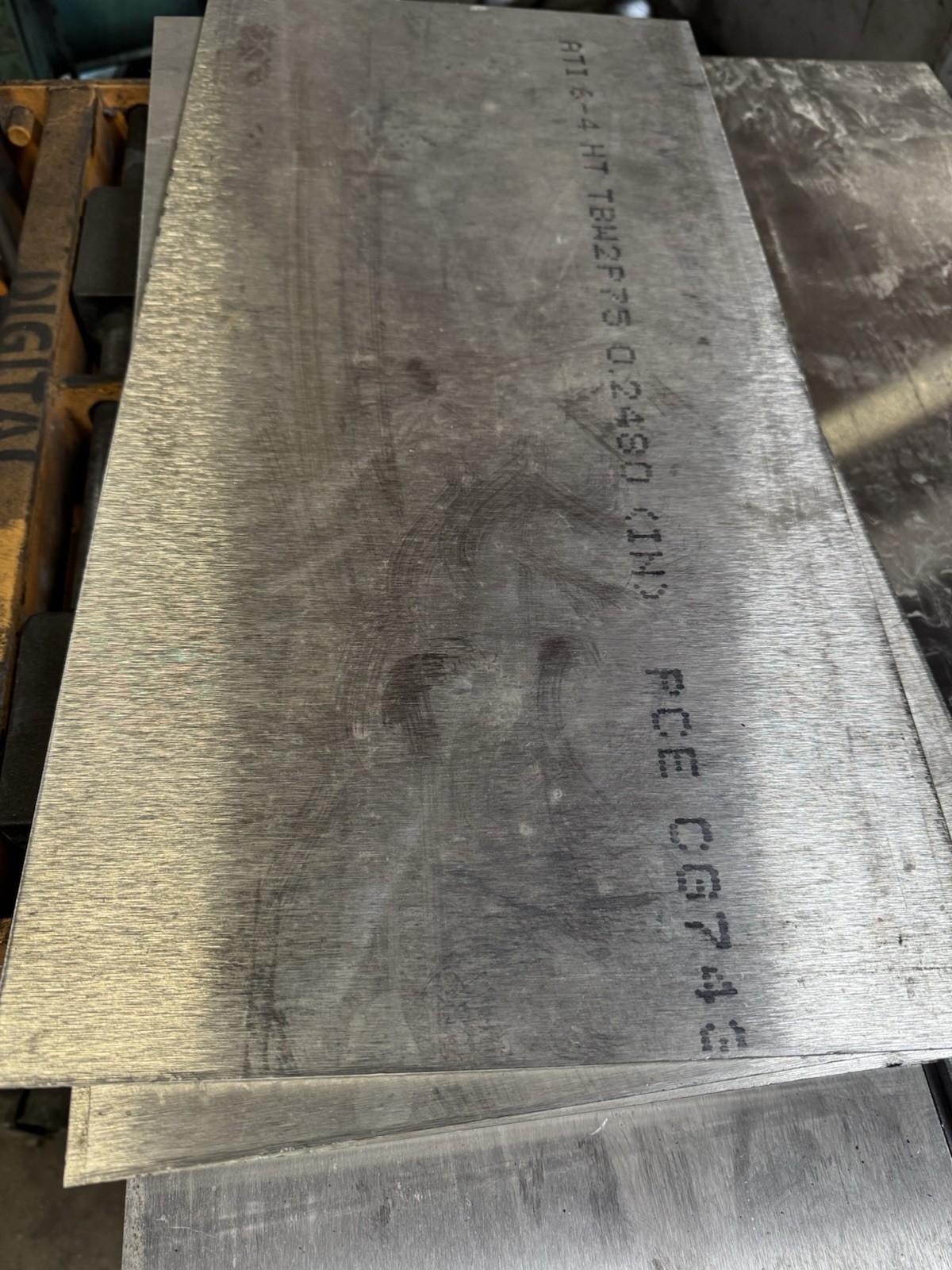 Titanium Plate 6AL4V 12″ x 24″ x .248″