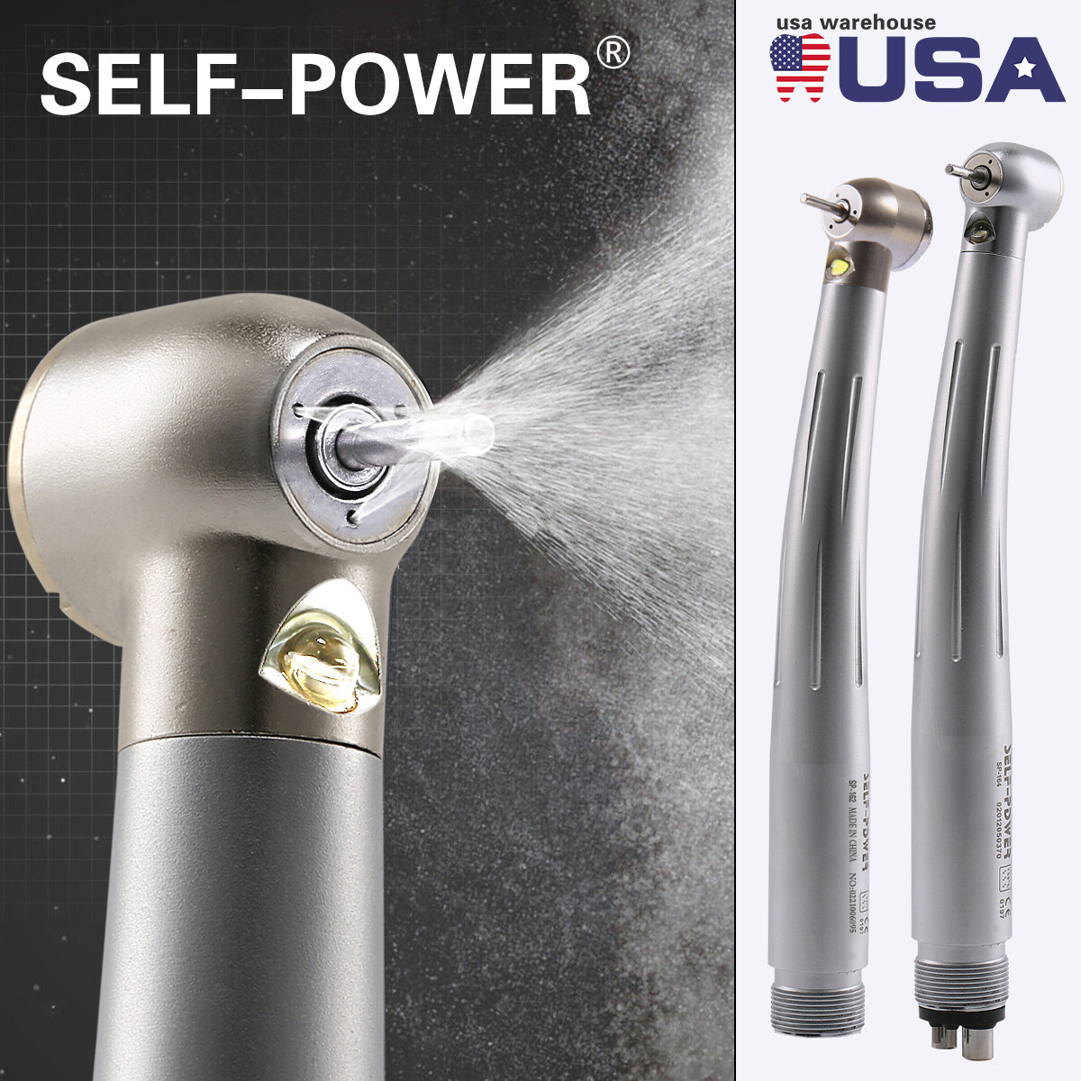 1-10 Turbina LED 2/4 orificios con pieza mano de alta velocidad dental NSK Style