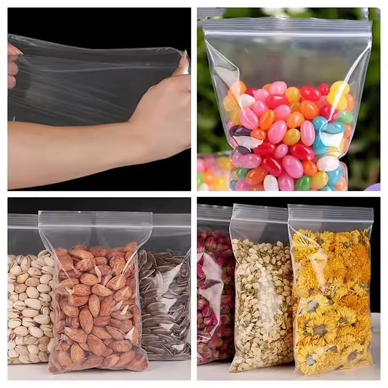 Clear Ziplock Plastic Bags 4 Mil Resealable Zip Lock Heavy Duty Baggies Bulk
