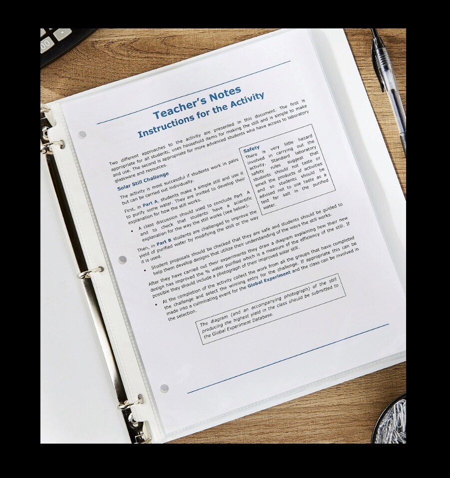 100ct Heavyweight Sheet Protectors LETTER SIZED, Won’t Lift Print, PVC-free