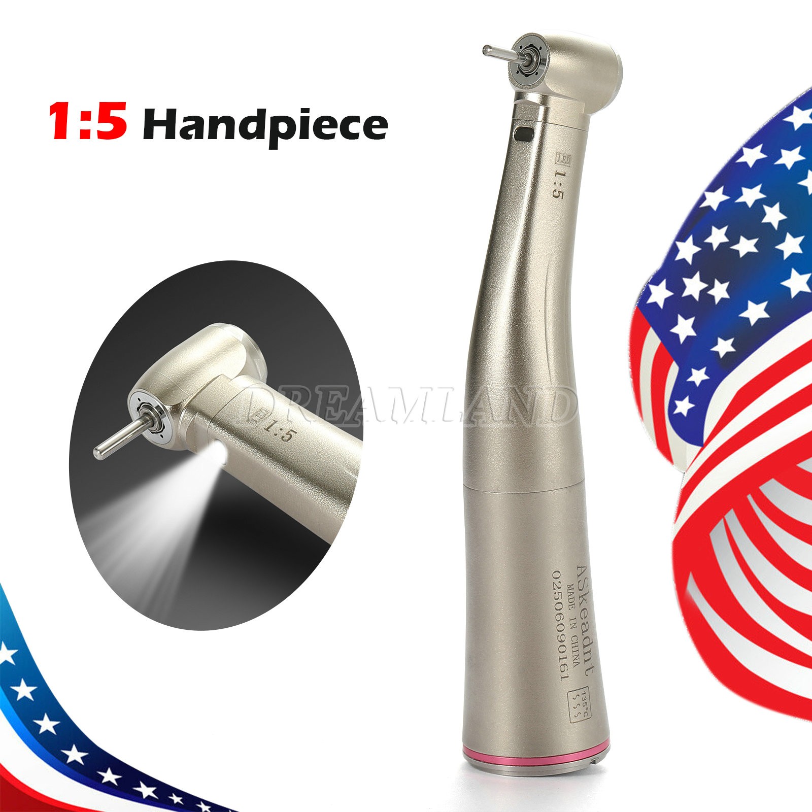 KAVO Style Dental Fiber Optic High Speed Turbine Handpiece LED E-generator 4Hole