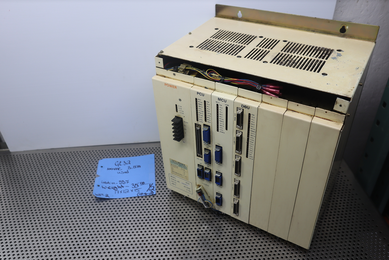 TOYODA GC32 AC100V 3.5A Power Supply W/ (1) PCU (1) MCU & (1) DSU Modules Used