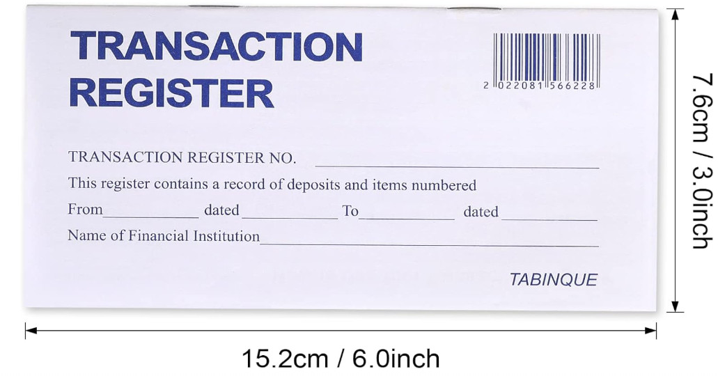 24 PCS Check Registers for Personal Checkbook, Easy to Read Checkbook Register