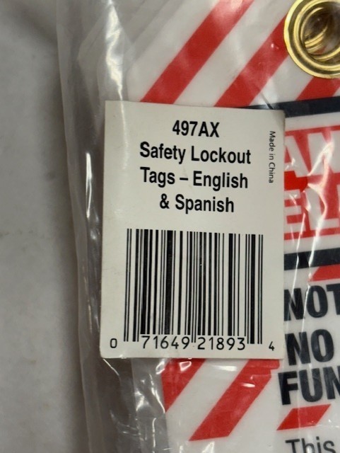 (60) Master Lock Safety Series Danger DO NOT OPERATE Tags Zip Ties Included *
