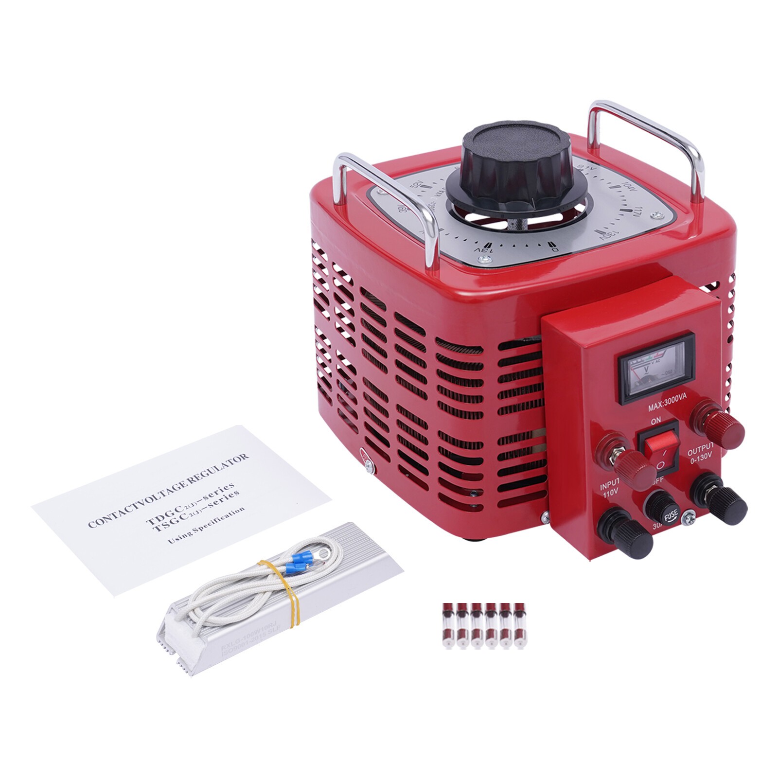 3000W Variac Transformer Variable Voltage AC Regulator Metered Transformer