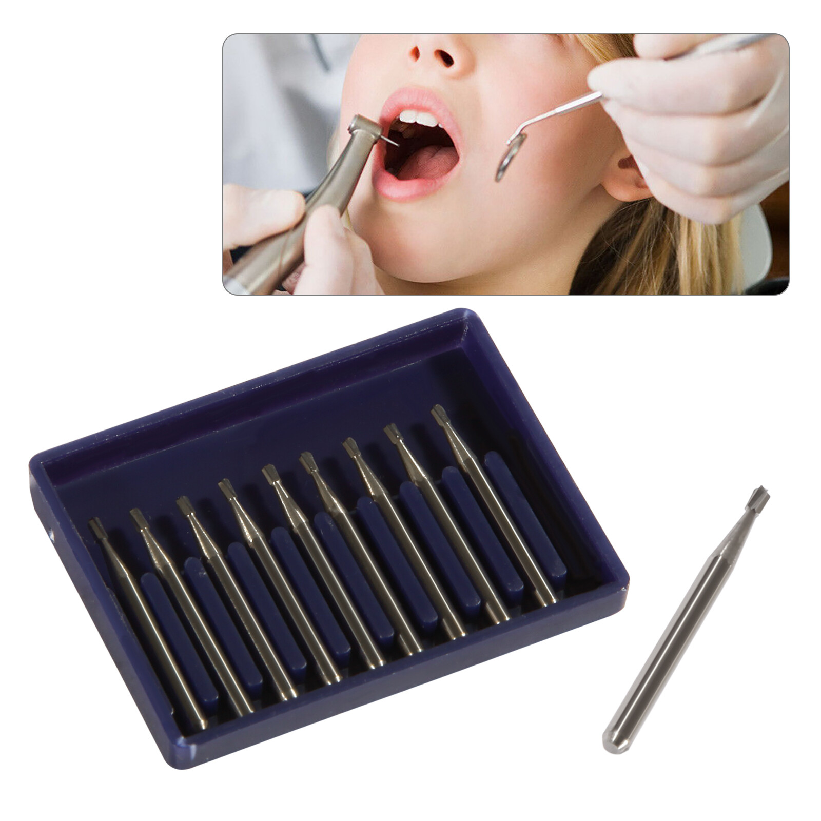 FG # 330 Dental Carbide 19mm Burs (100pcs=10 Packs)