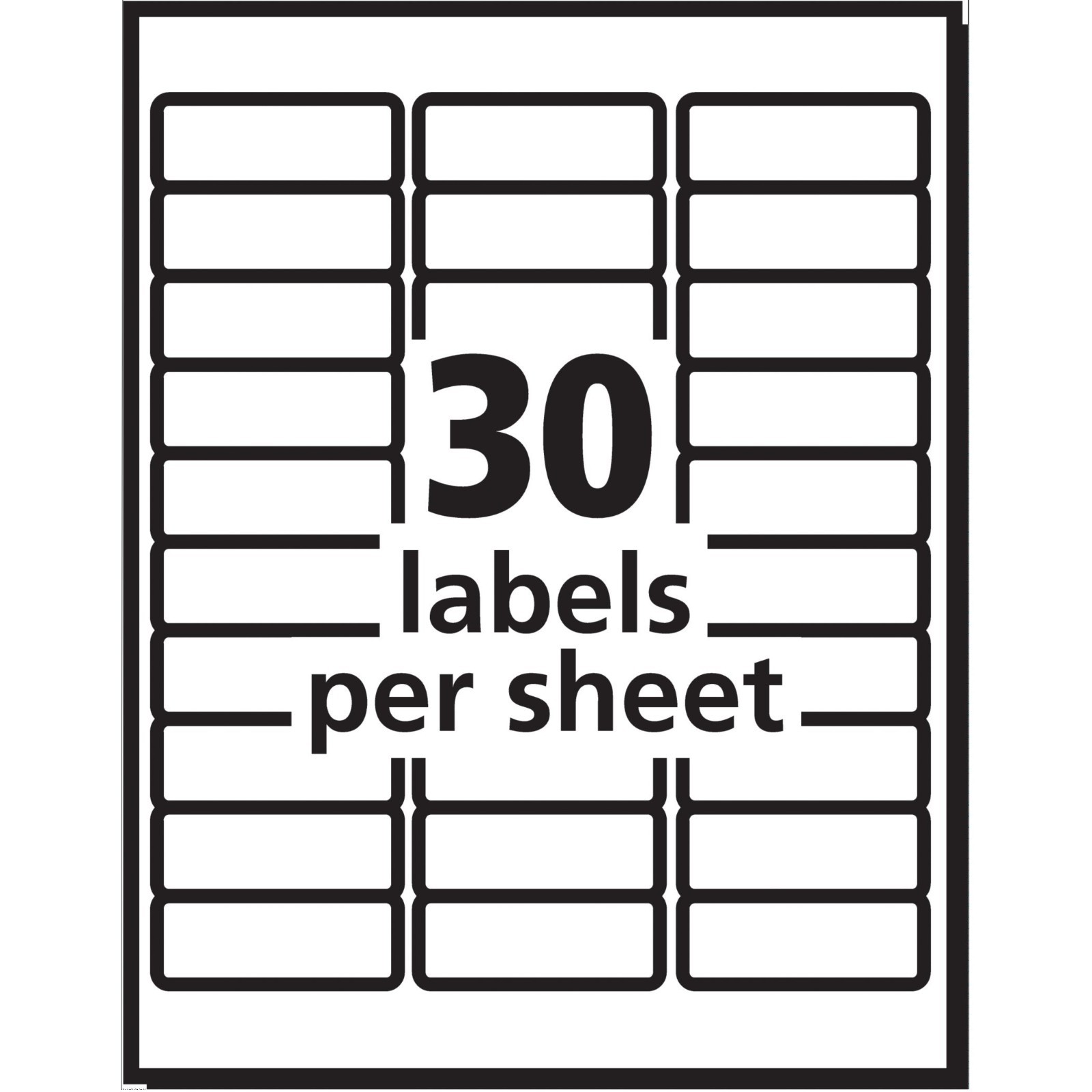 Customizable Printable Address Labels 1″ x 2-5/8″ – 3,000 Blank Mailing Stickers