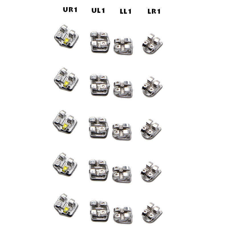 Dental Orthodontic Metal monoblock Bracket Braces Mini Roth 022 345 hooks 50Set