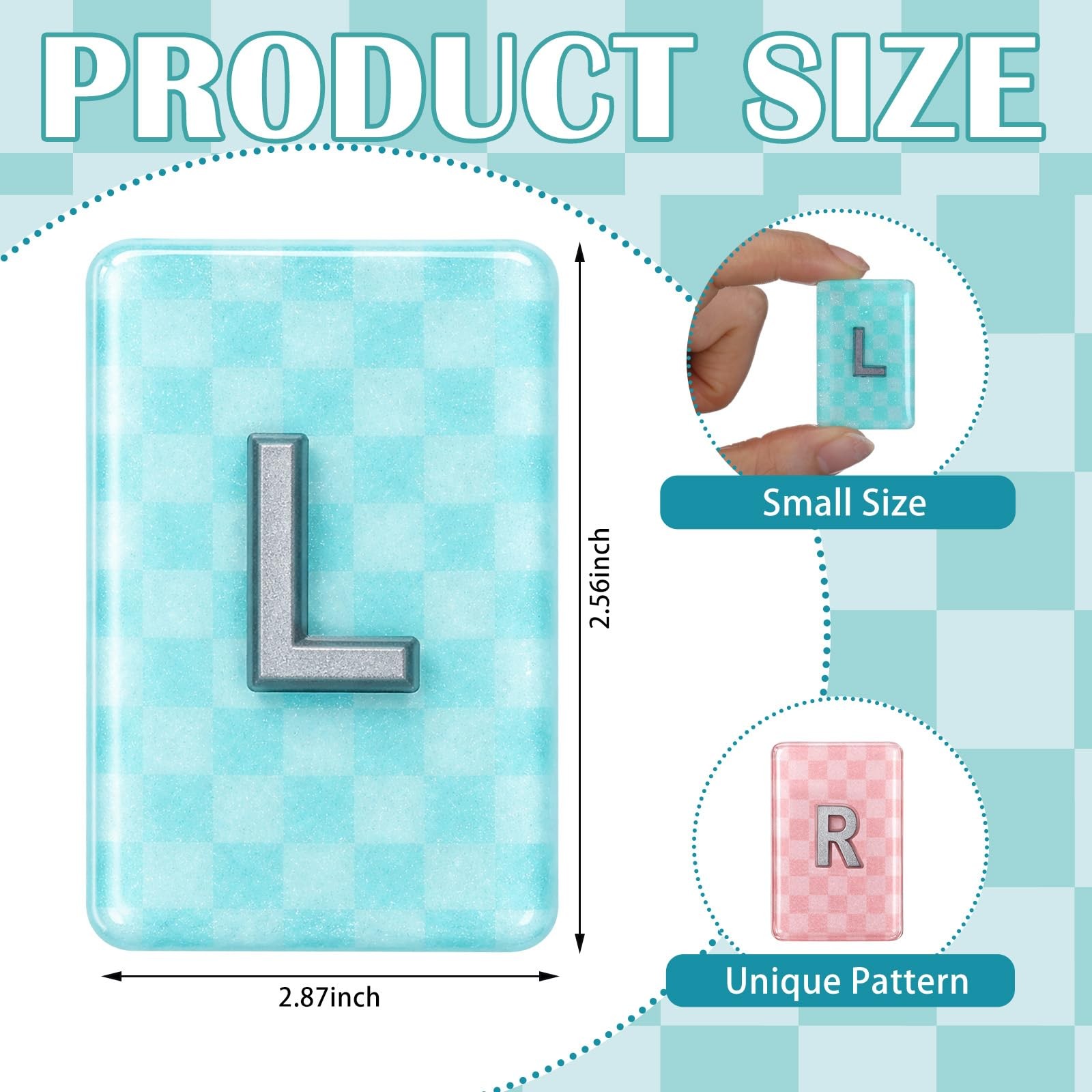 2 PCS 1.5×1 Inch Resin XRay Markers With Lead Letters Washable Pink Blue
