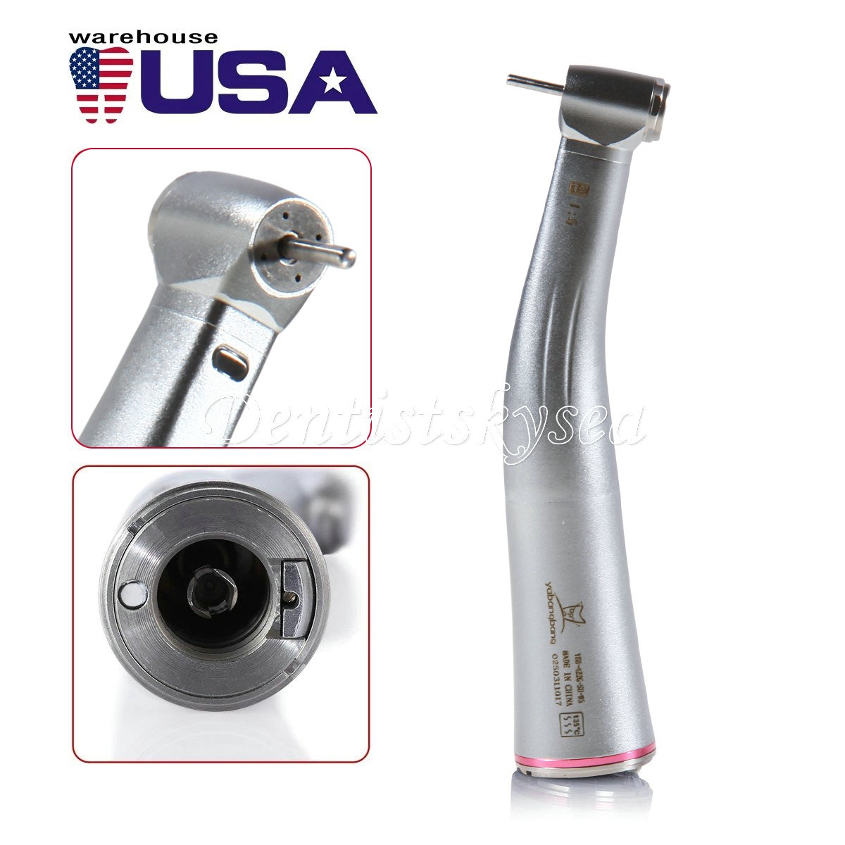 Contra Angle 1:1 /1:5 / 20:1 Reduction Low Speed Handpiece Fit NSK Motor Dental