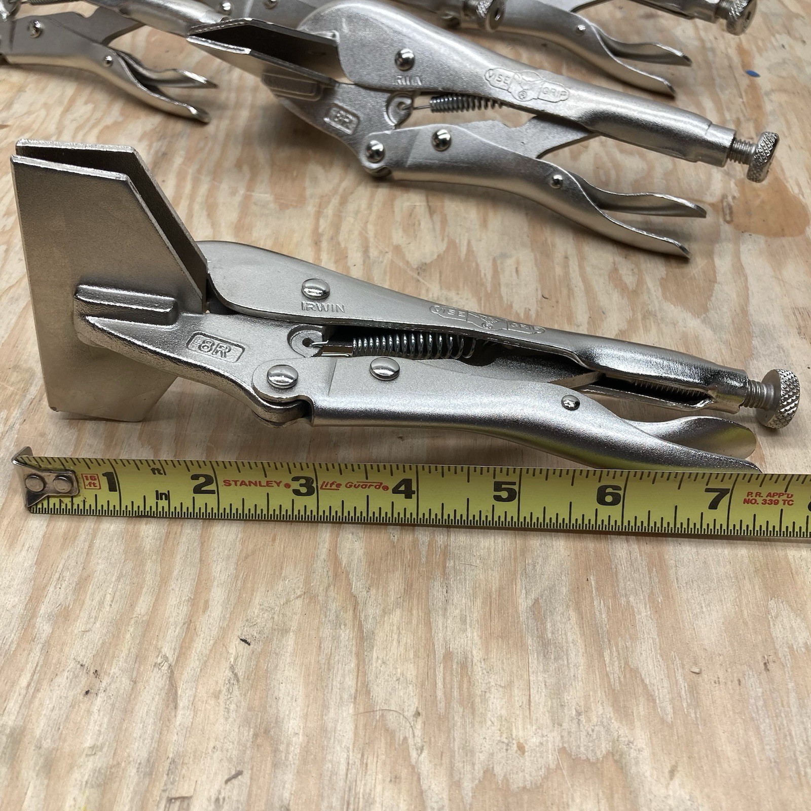 [5 Pack] Irwin 8″ Vise-Grip Locking Sheet Metal Clamp 8R – 1-3/4″ Depth
