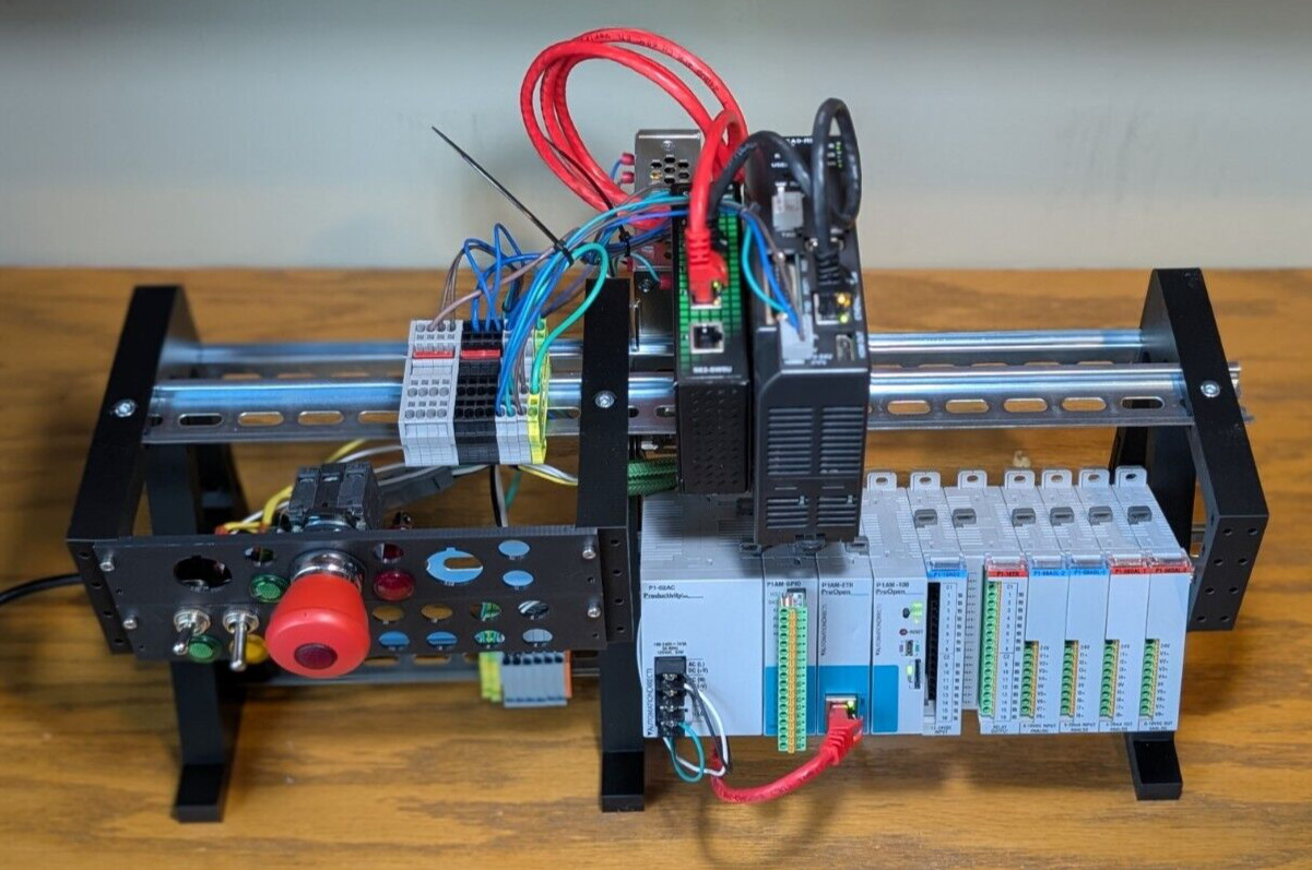 XL PLC Trainer DIN Rail Stand: Allen-Bradley/Siemens/Omron/Mitsubishi/Schneider