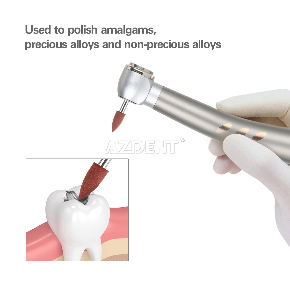 12pcs Dental Polishing Polishers Bur FG 1.6mm Mini Points Brownie Friction Grip