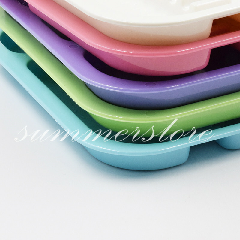 Dental 5 Colors Optional Divided Separate Type Plastic Trays 135ºC Autoclavable