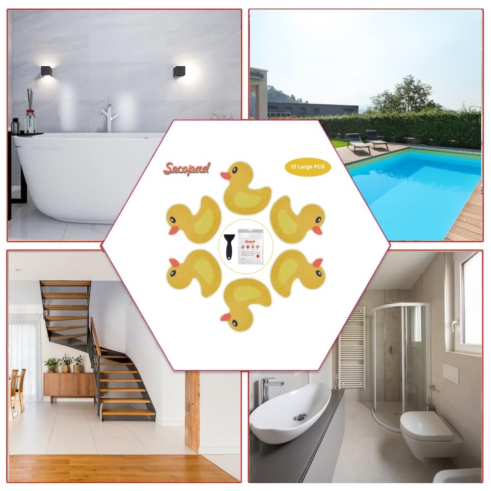 Secopad Original 20 PCS Non Slip Bathtub Stickers, Adhesive Kids Anti Yellow