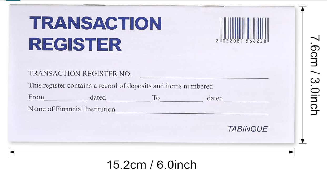 24 PCS Check Registers for Personal Checkbook Easy to Read Transaction Ledgers