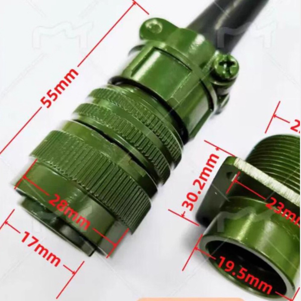 6 Pin Metal Plug and Clamp S12020-27 Connector for Linc. TIG MIG Welder