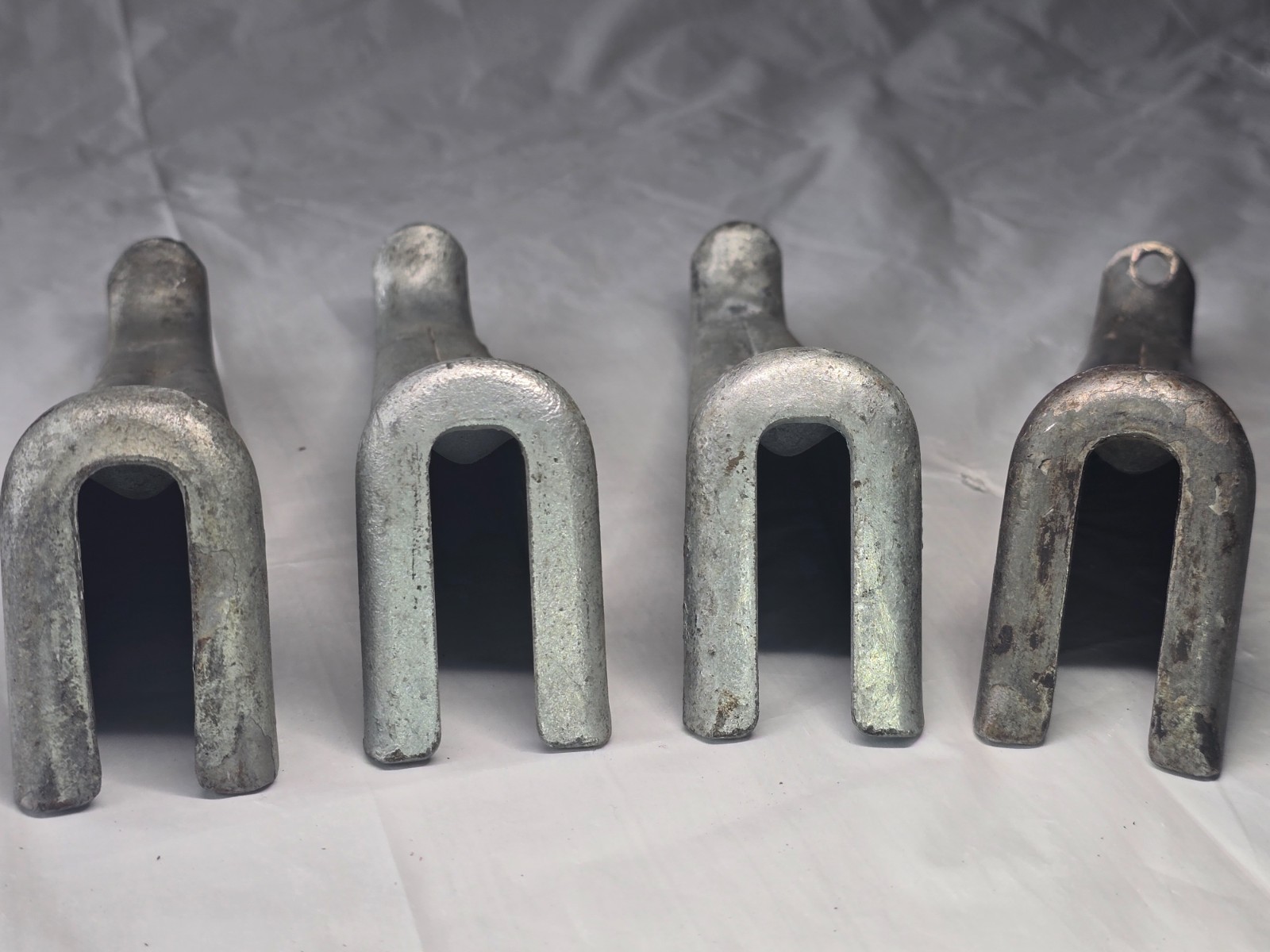 Vintage 4 Detachable Telephone Pole Steel Climbing Steps