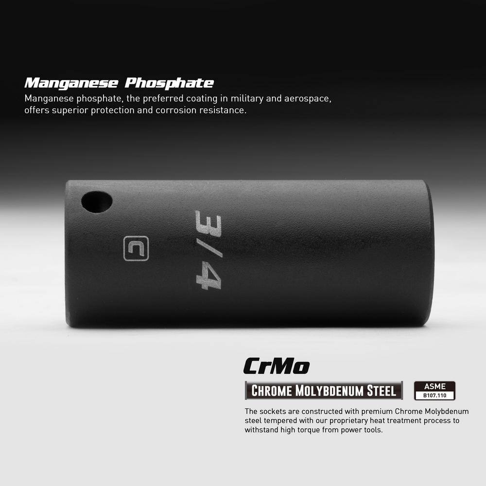 3/8 In. Drive 10 Mm 6-Point Metric Deep Impact Socket