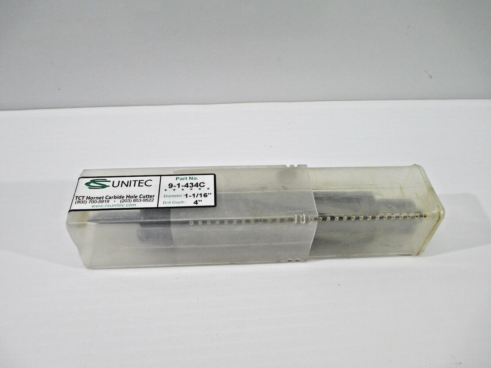 CS UNITEC CARBIDE CUTTER w/ PILOT PIN 9-1-434C 1-1/16″ DIAMETER 4″ DEPTH DRILL